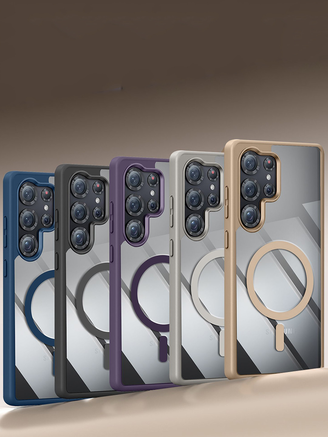 Luxury Kase Transparent Samsung Galaxy S24 Ultra 5G Impact Resistant Back Case