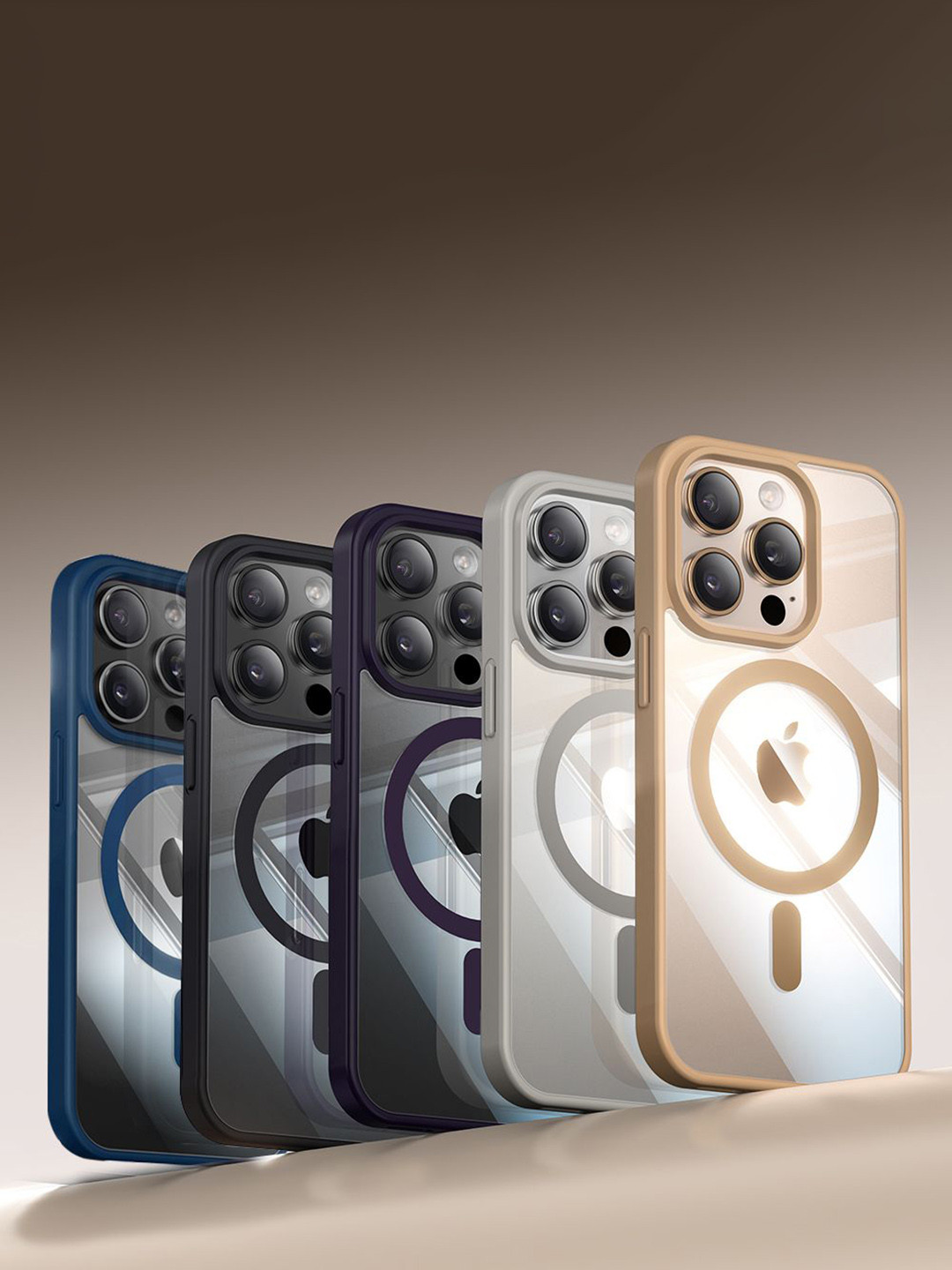 Luxury Kase Mag-Safe Compatible Transparent Back Case with Shockproof Bumper