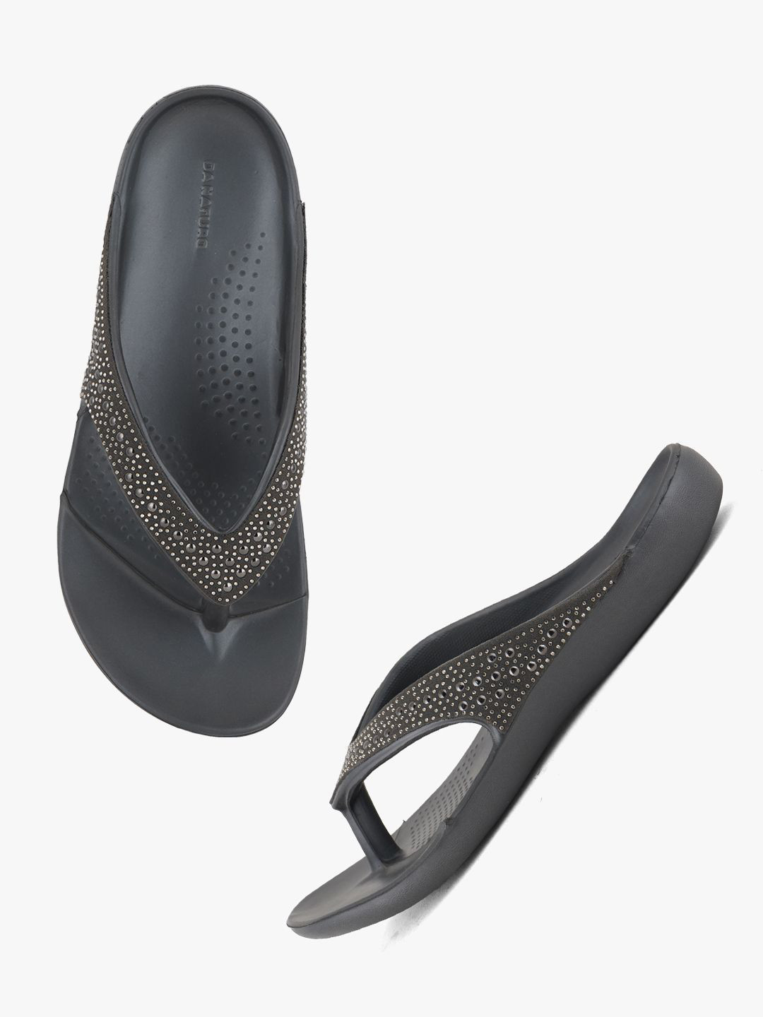 DA NATURO Women Embellished Thong Flip-Flops