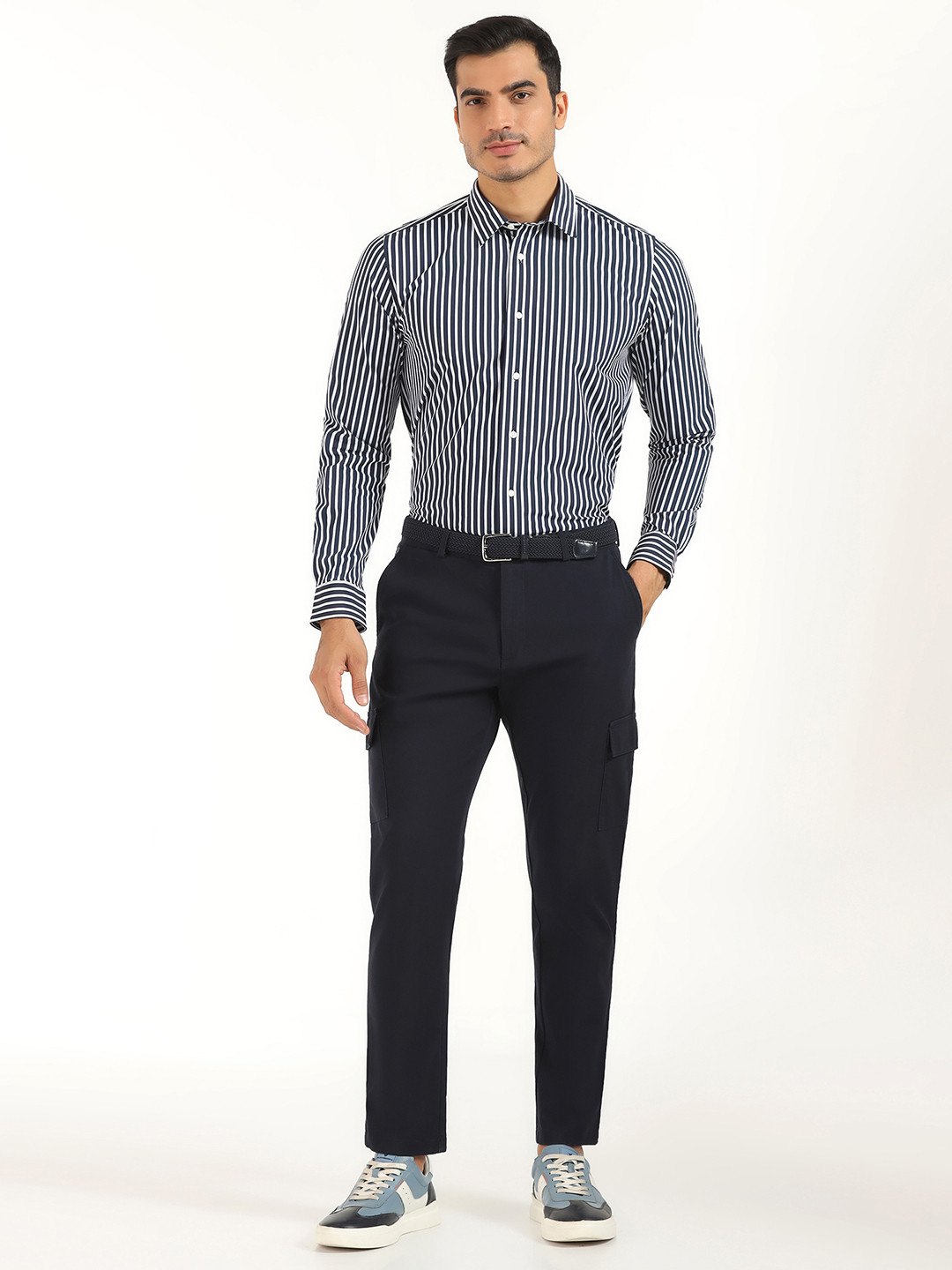 Blackberrys Striped Spread Collar Slim Fit India Slim Formal Shirt