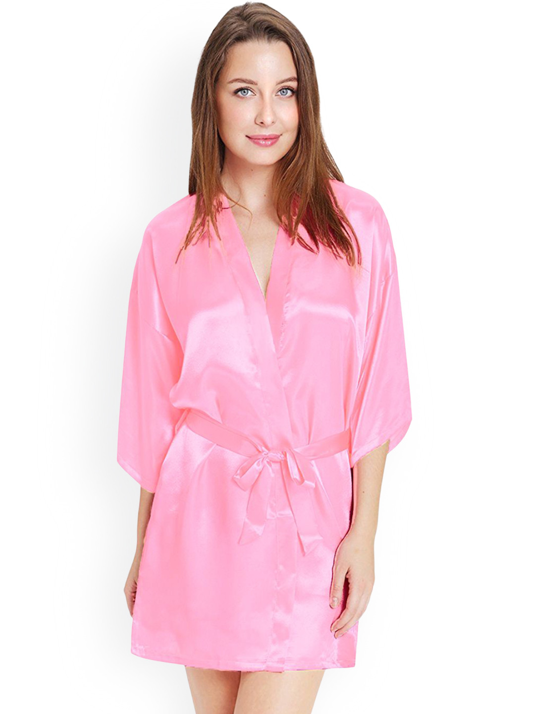 Xs and Os Satin Shawl Collar Neck Robe