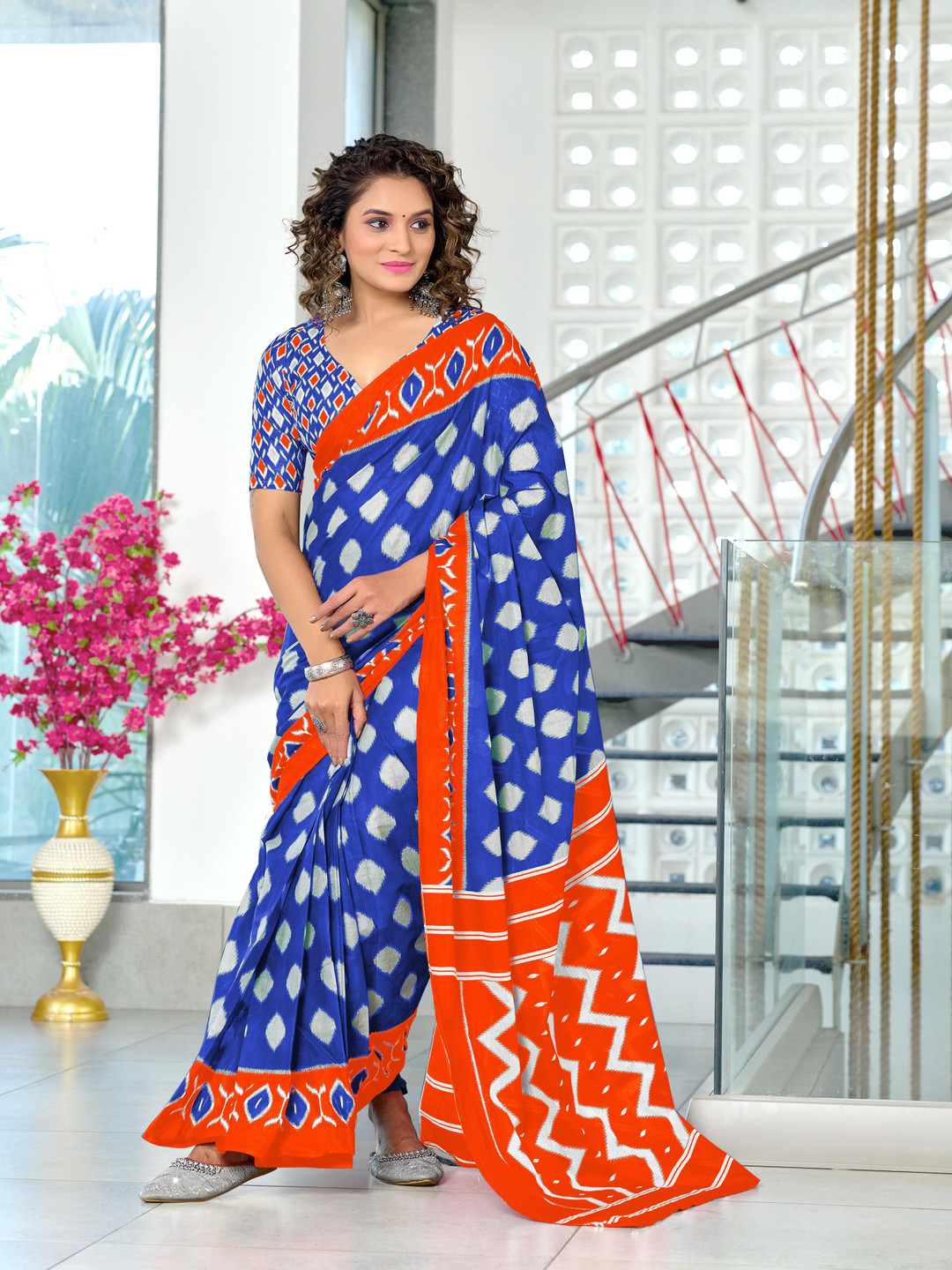 LeeliPeeri Designer Block Print Saree