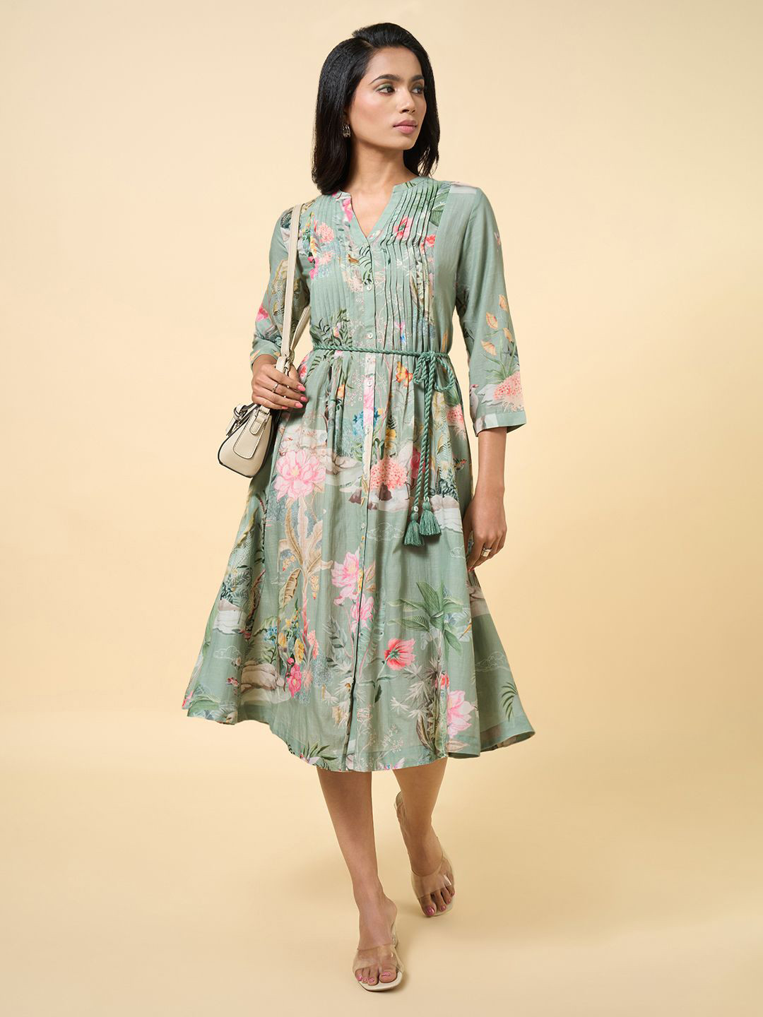 Marigold Lane Women Floral Printed Daily Anarkali Kurta