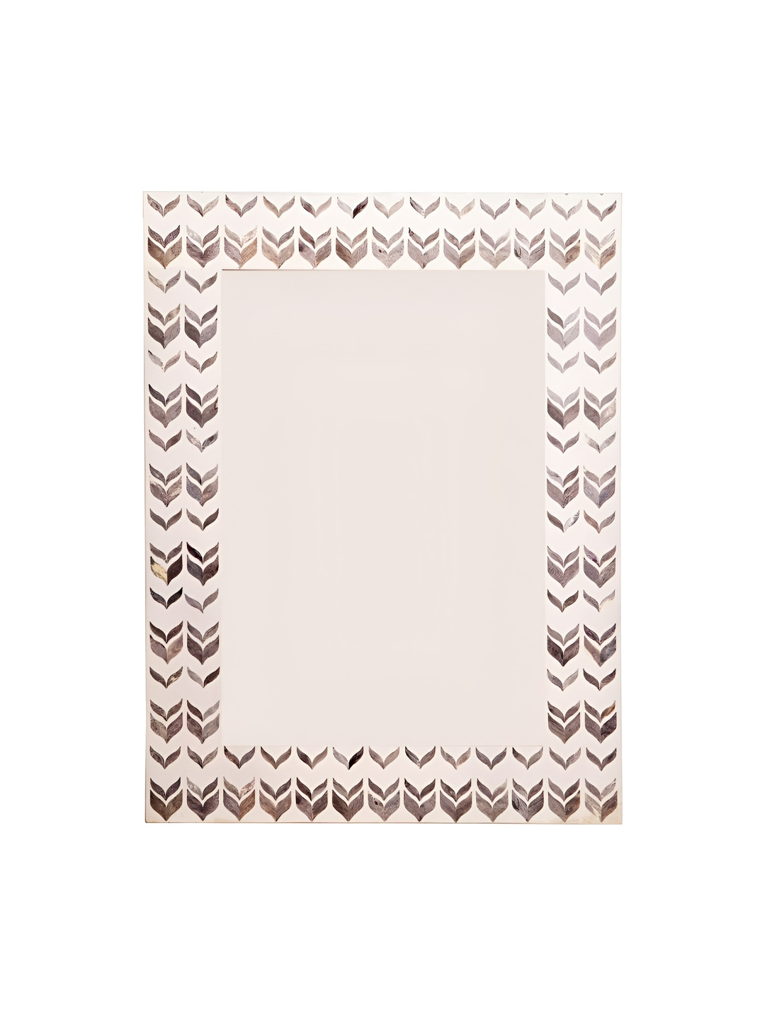 House Of Accents Beige & Brown Textured Wooden Perry Mirror