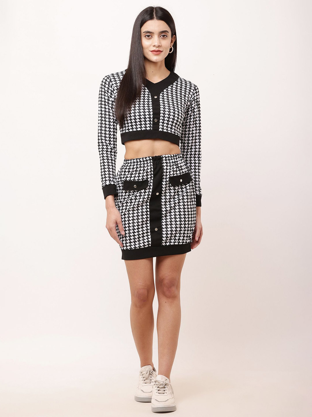 Mast & Harbour Women Checked Sheath Co-Ords