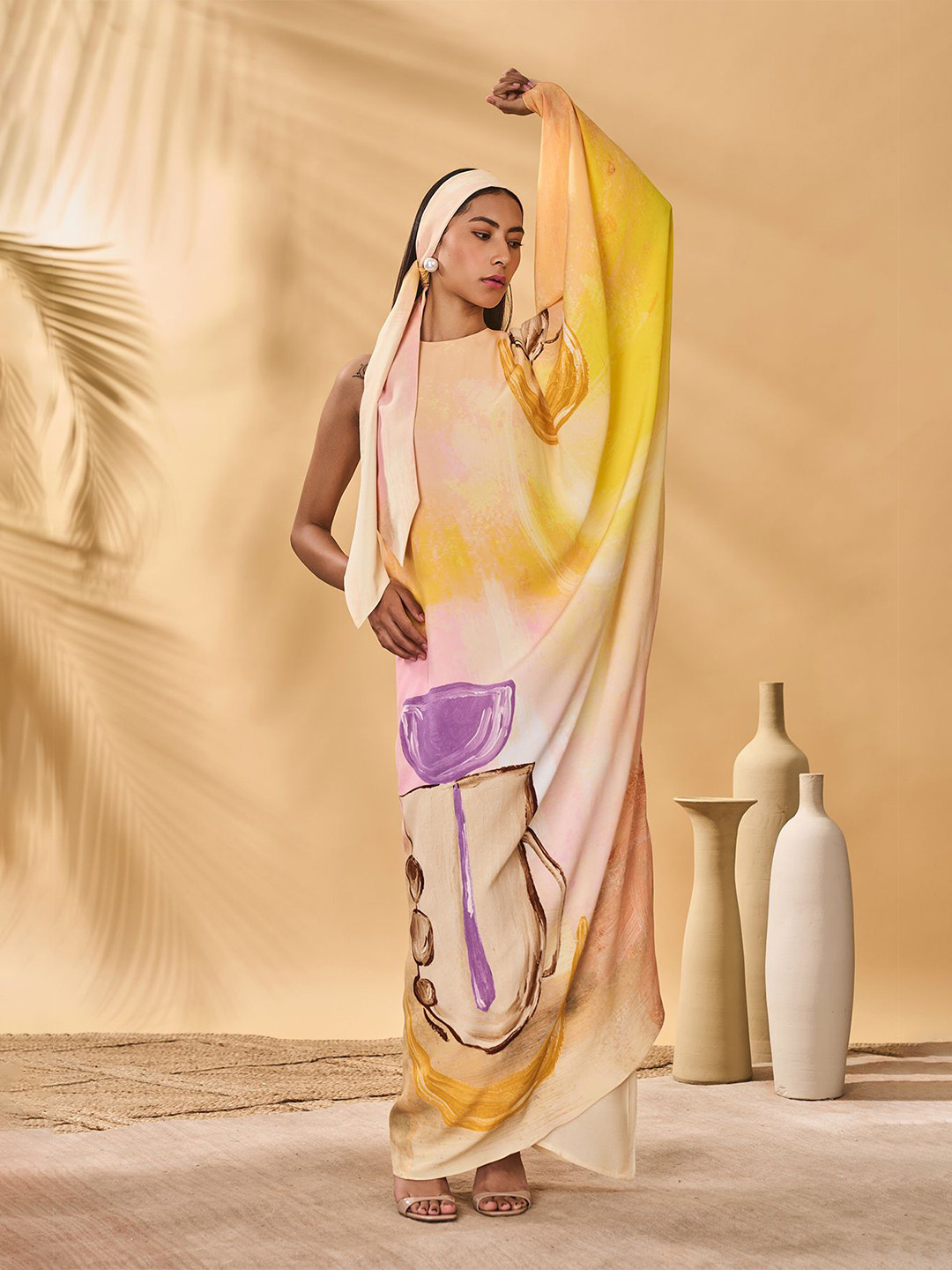 Masaba Glazing Symphony Asymmetrical Kaftan