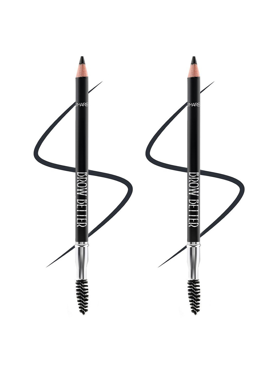 MARS Set Of 2 Brow Better 2-in-1 Eyebrow Pencil 1.4g Each - Black