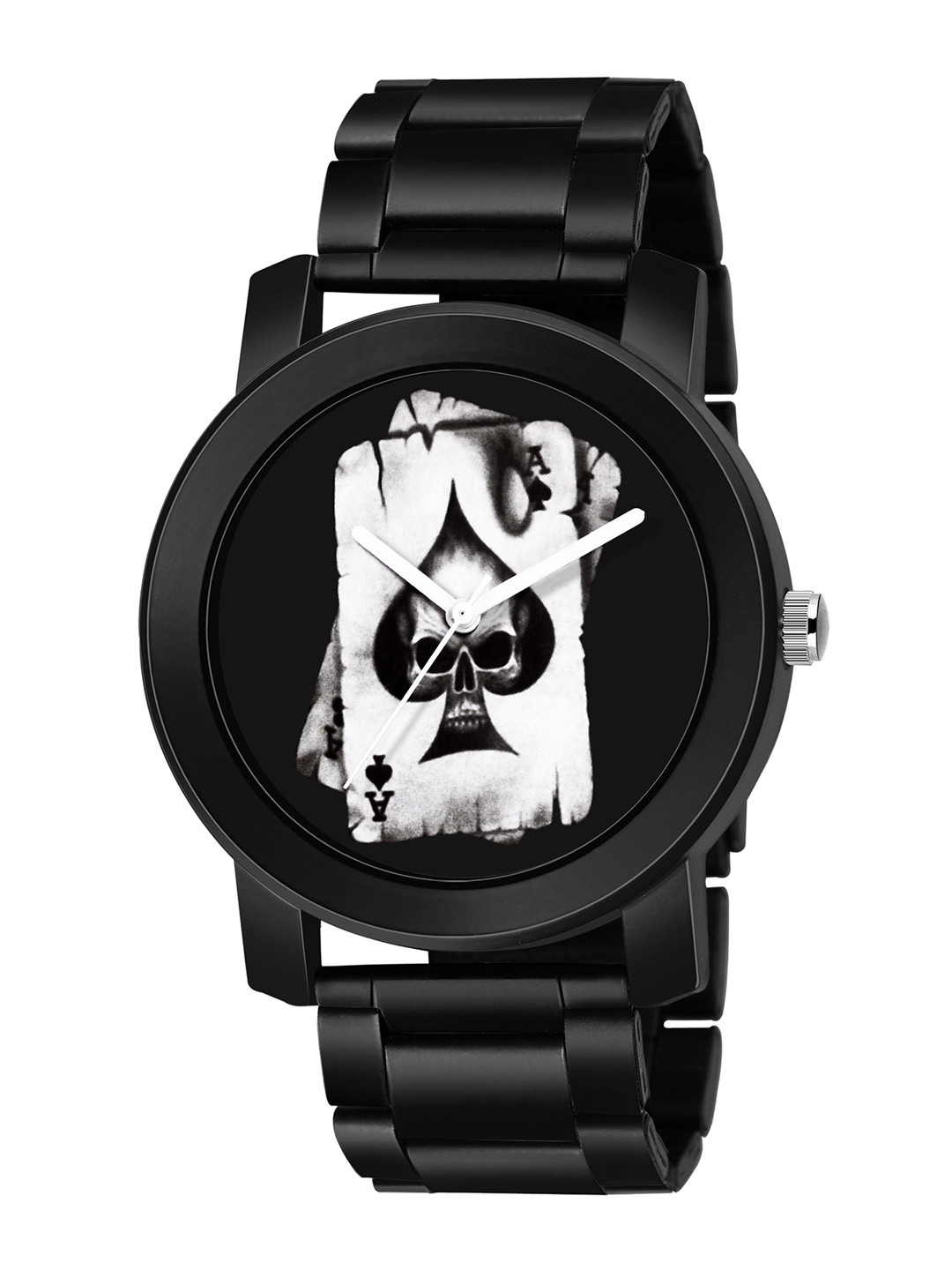 SWADESI STUFF Men Dial & Bracelet Style Straps Analogue Watch METAL BLACK 13B