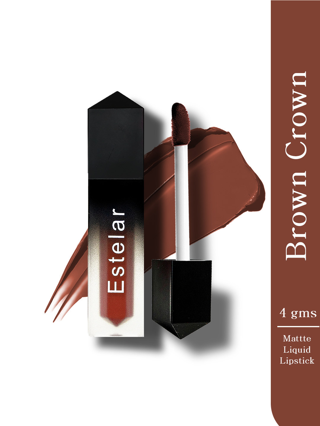 Estelar Long Lasting Matte Liquid Lipstick - 4 g- Brown Crown