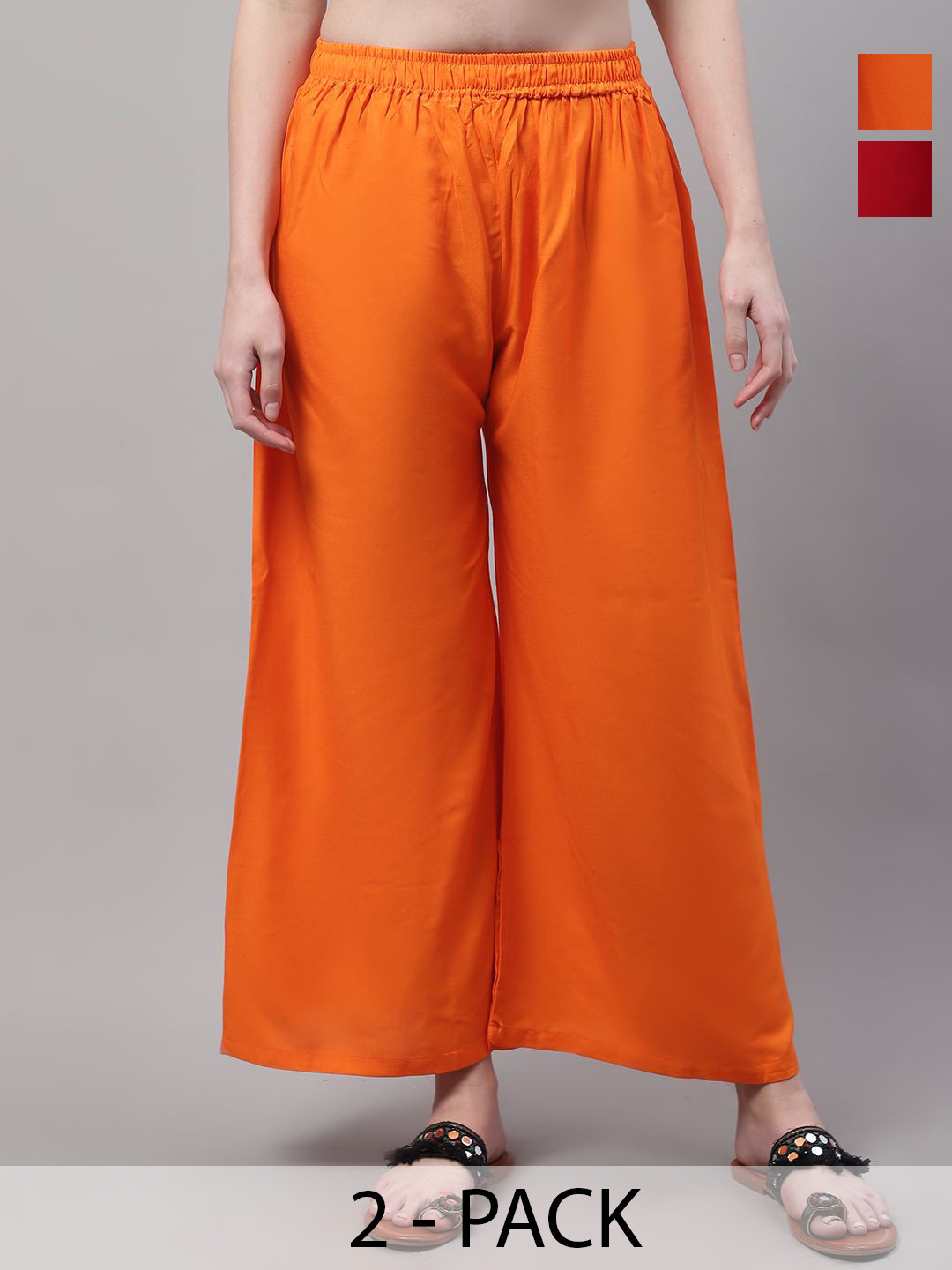 Valles365 by S.C. Women 2 Flared Ethnic Palazzos