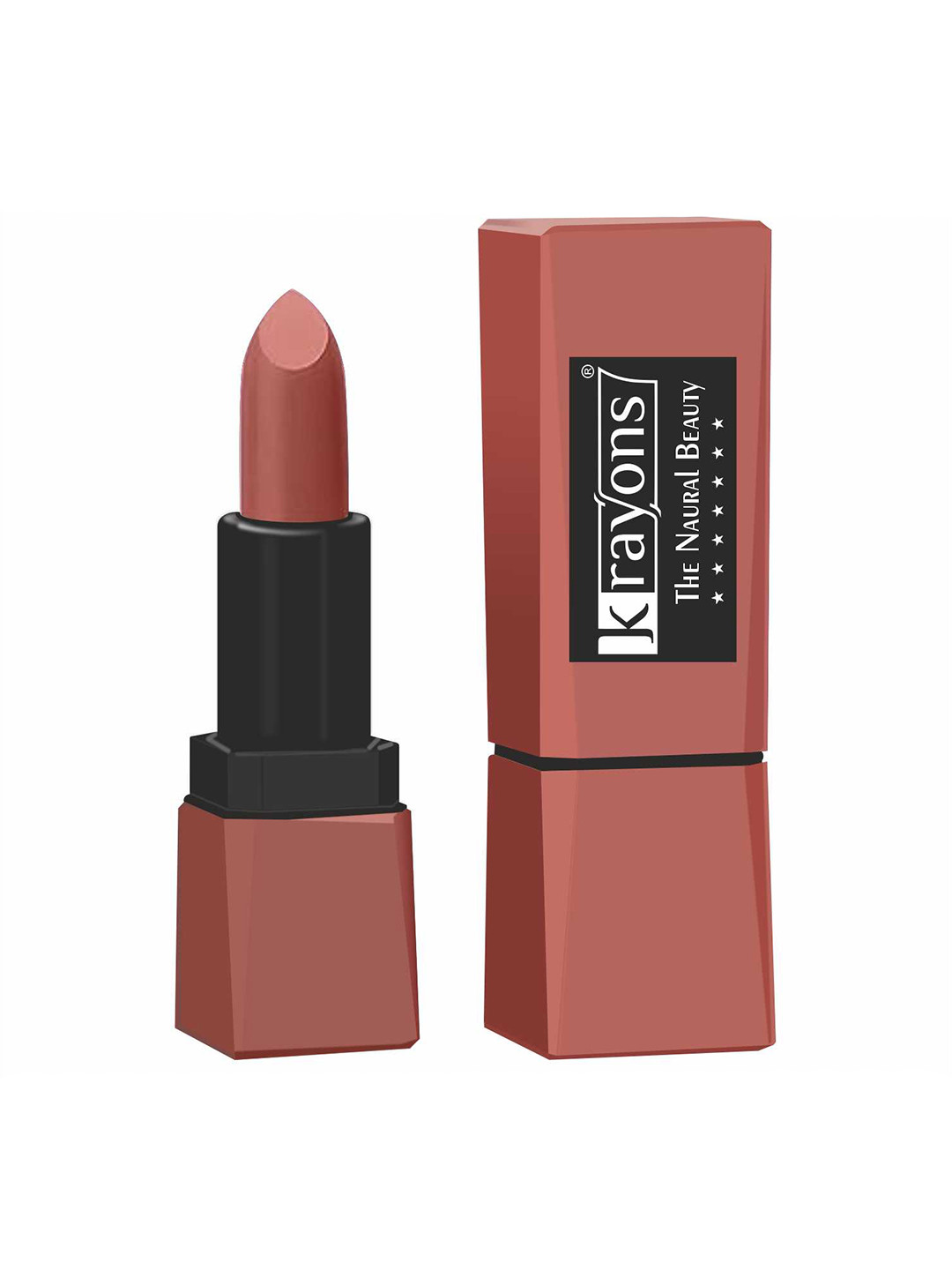 krayons Intense Matte Velvet Touche Waterproof & Long Lasting Lipstick - Nude Beige 306