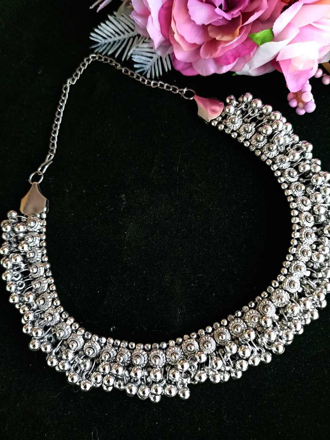 Sangria Oxidized Payal Necklace