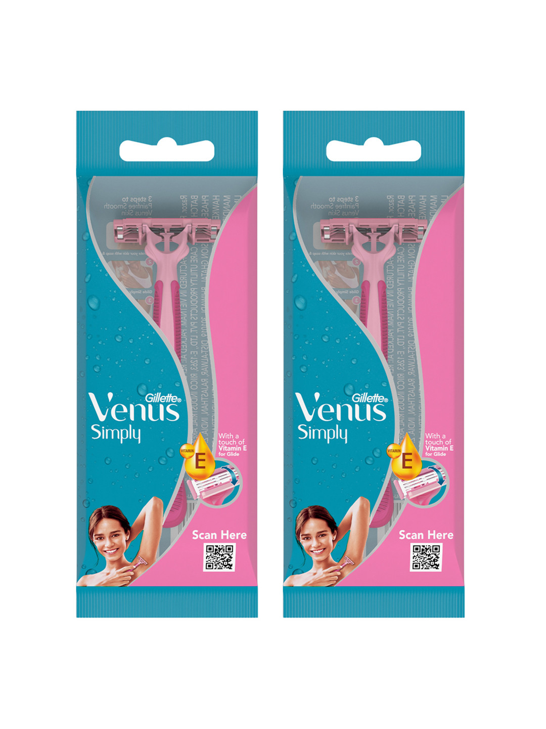 Gillette Set Of 2 Women Venus Razor With Vitamin E