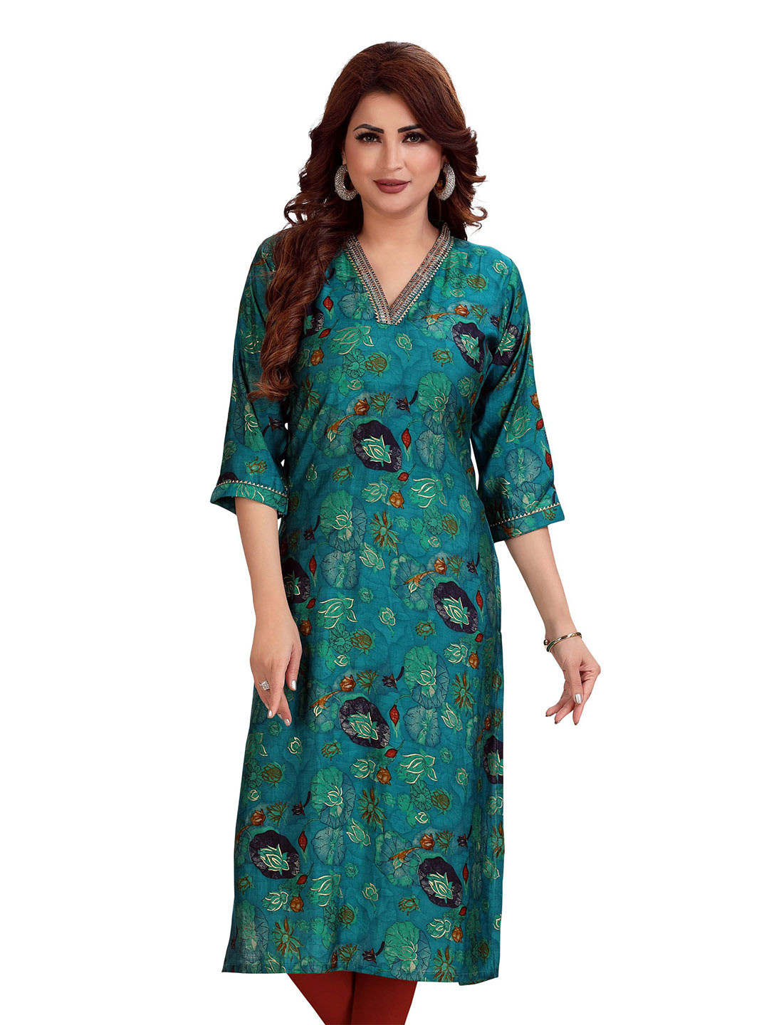 Meher Impex Women Floral Printed Daily Straight Kurta