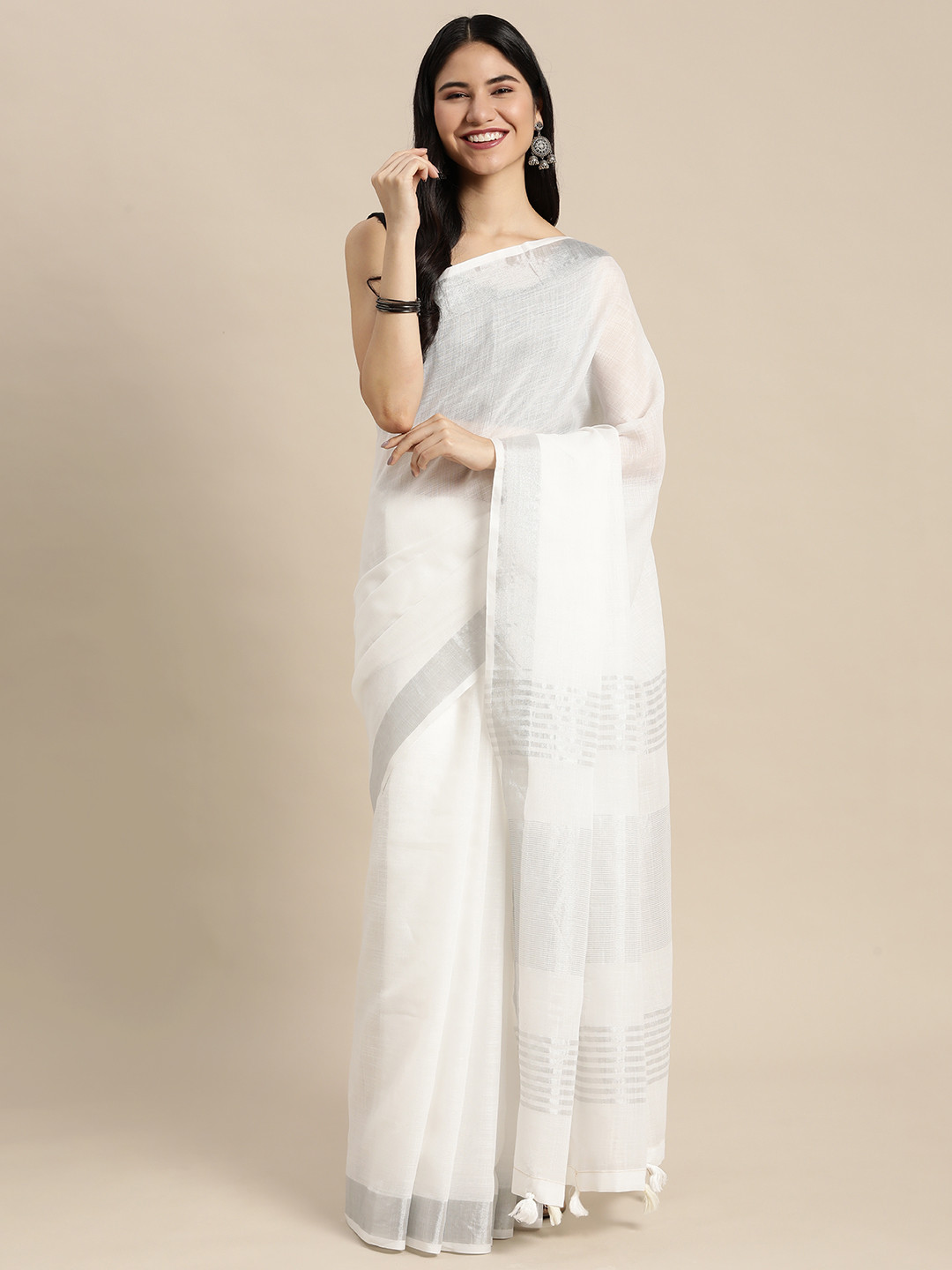 Panzora Zari Border Striped Saree