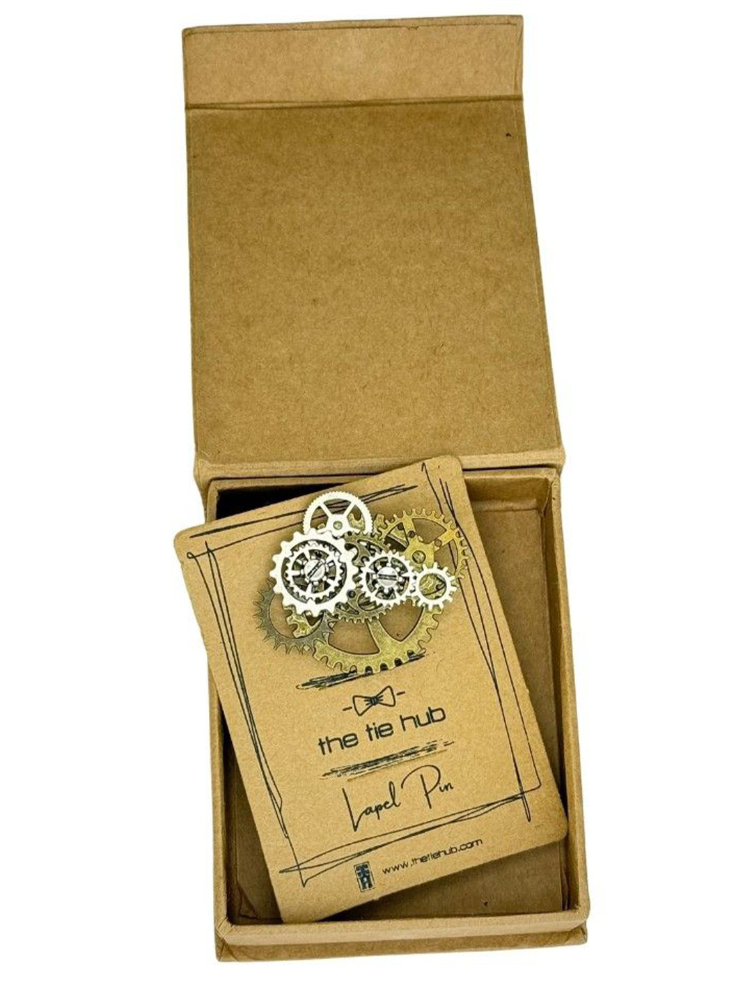 The Tie Hub Steampunk Gear Cluster Vintage Lapel Pin Brooch