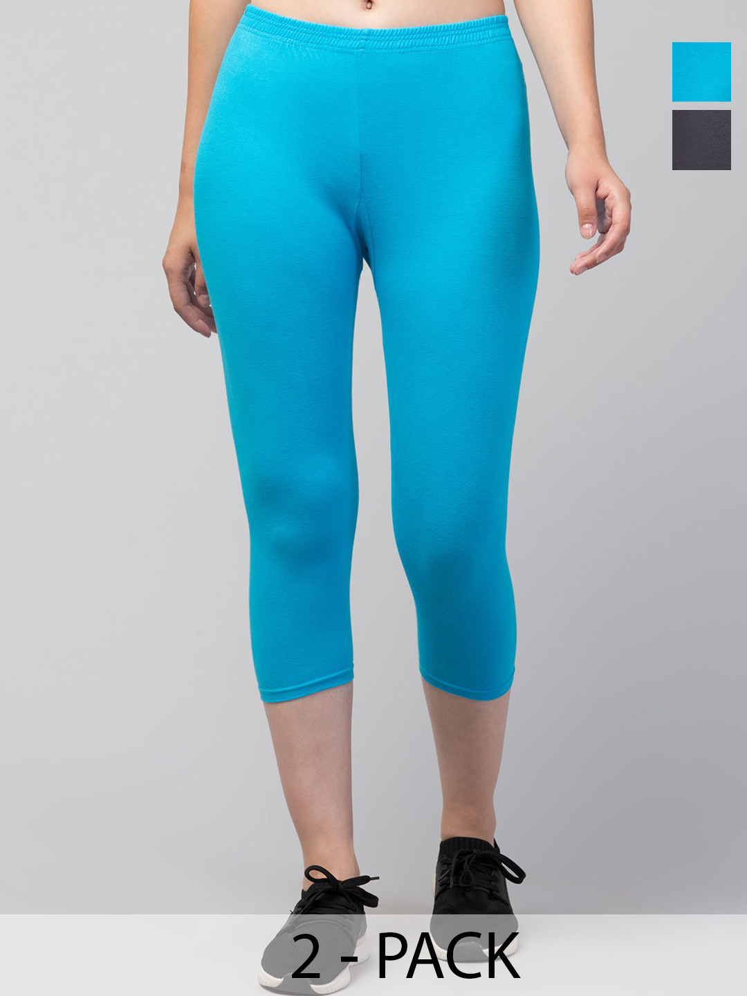DRAXSTAR Women Pack of 2 Skinny Fit Strech lycra cotton    Capris