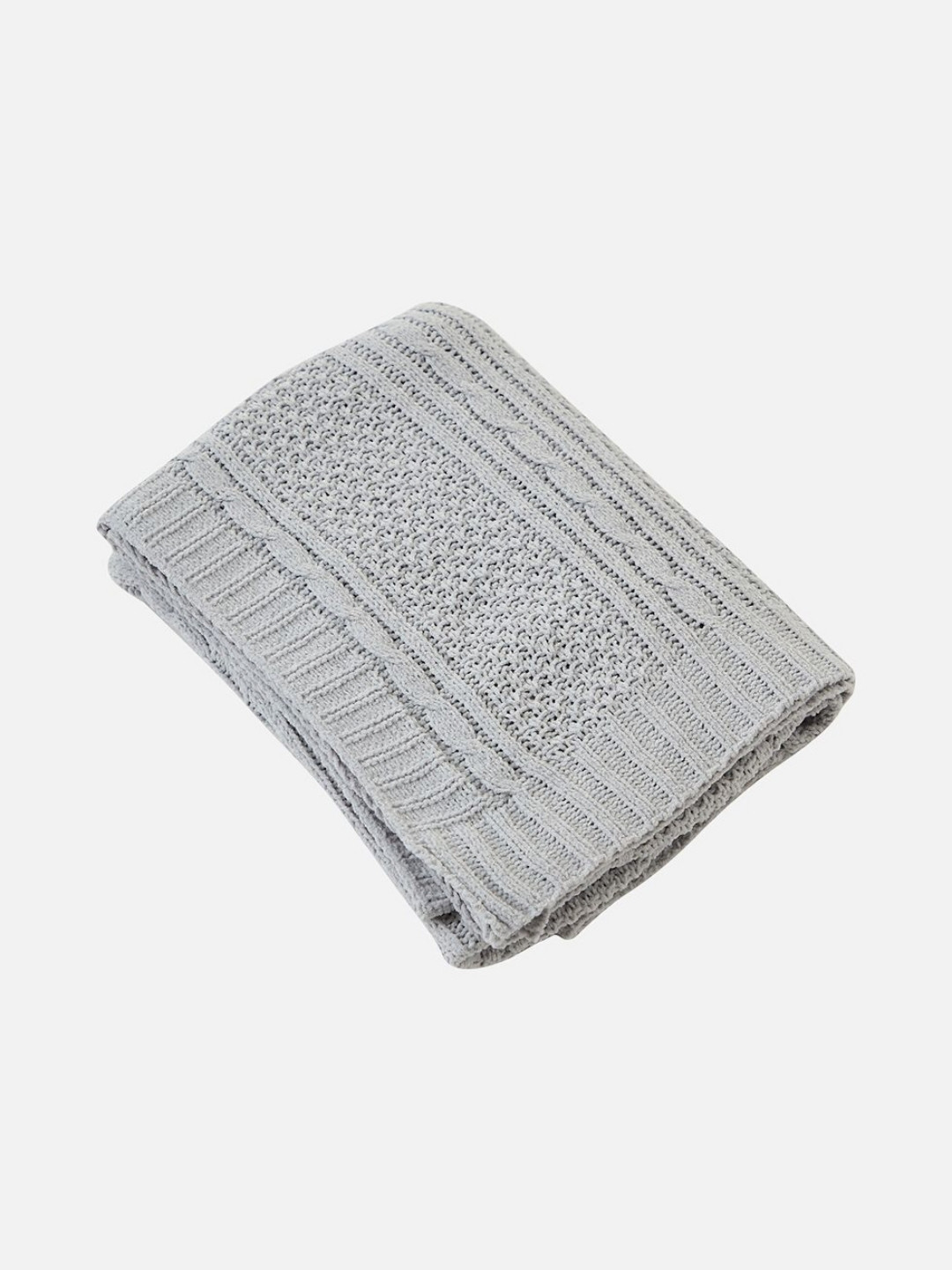 Juniors by Babyshop Kids Grey Striped Chenille Bed Blanket