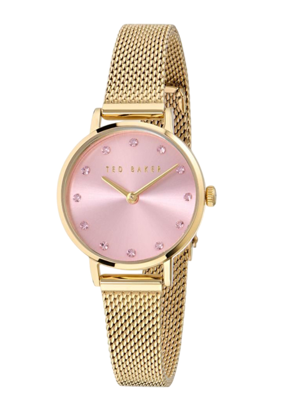 Ted Baker Staciie Women Brass Round Dial & Stainless Steel Straps Analogue Watch BKPSTS504