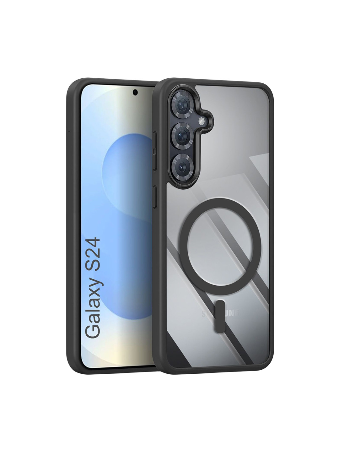Luxury Kase Transparent Galaxy S24 5G Impact Resistant Back Case