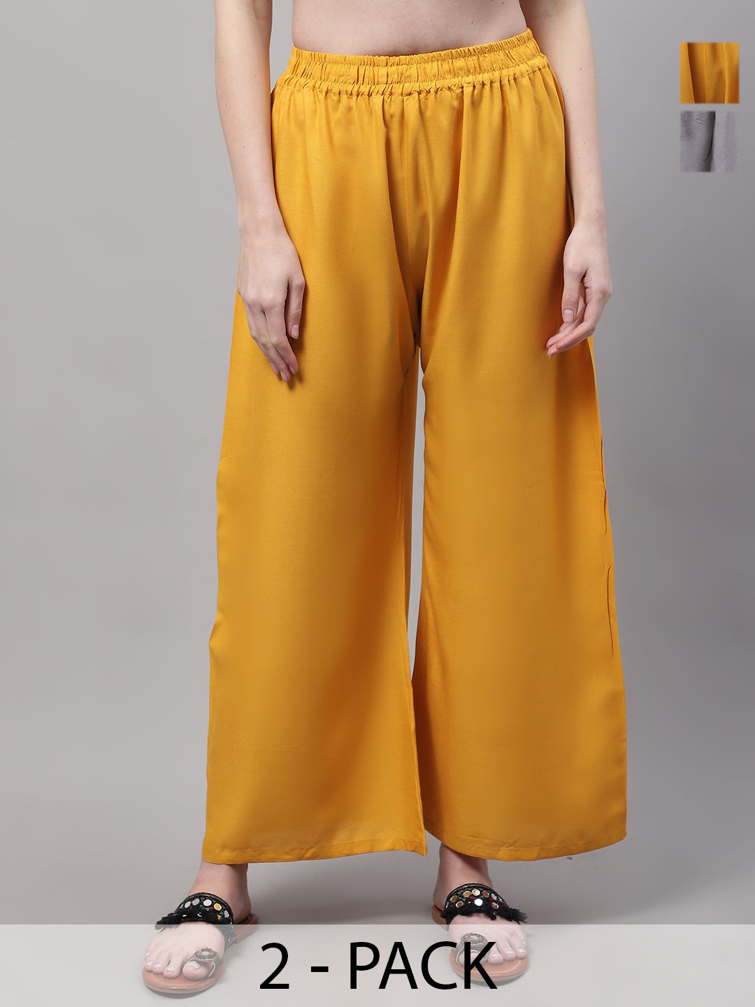 Valles365 by S.C. Women Flared Ethnic Pack of 2 Palazzos