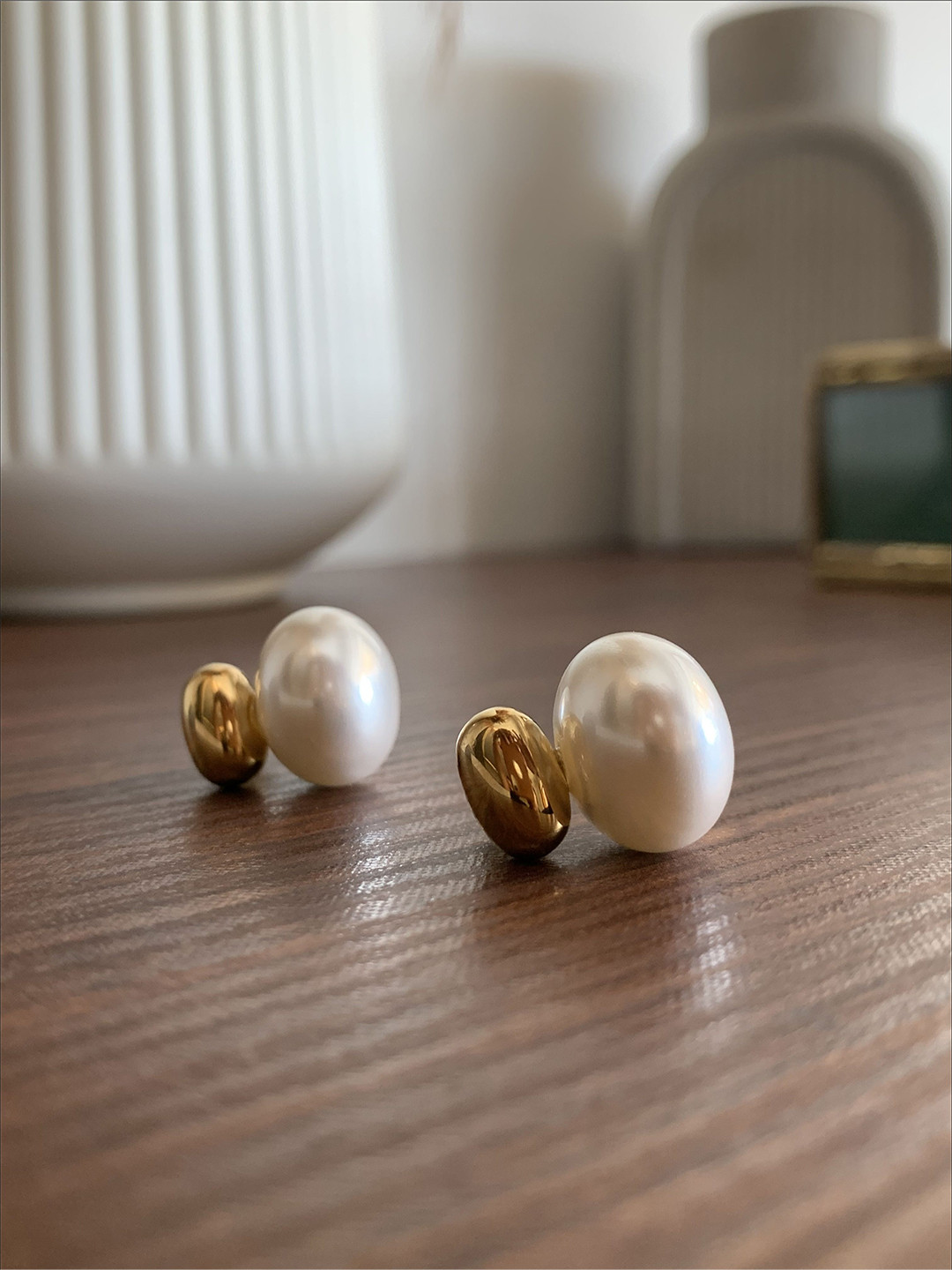 Amossh 18k Gold Plated Waterproof Limca Earrings