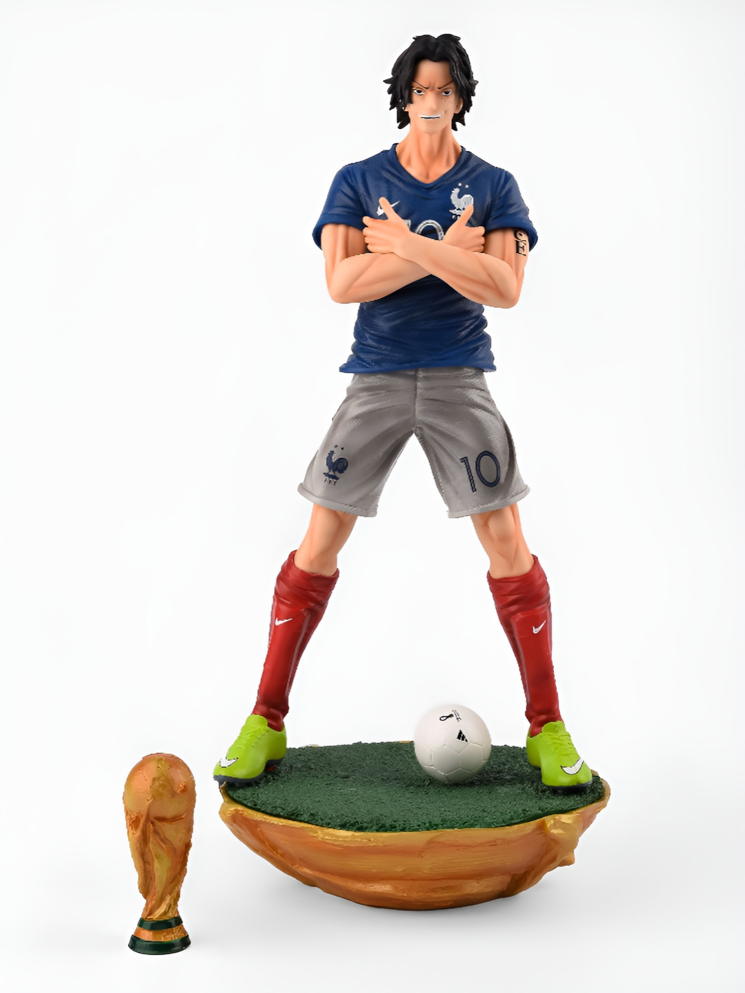 COMICSENSE Pirates Anime Action Blue Plastic Natural Home Office Set of 3 Medium Showpieces - 13.4 Inches