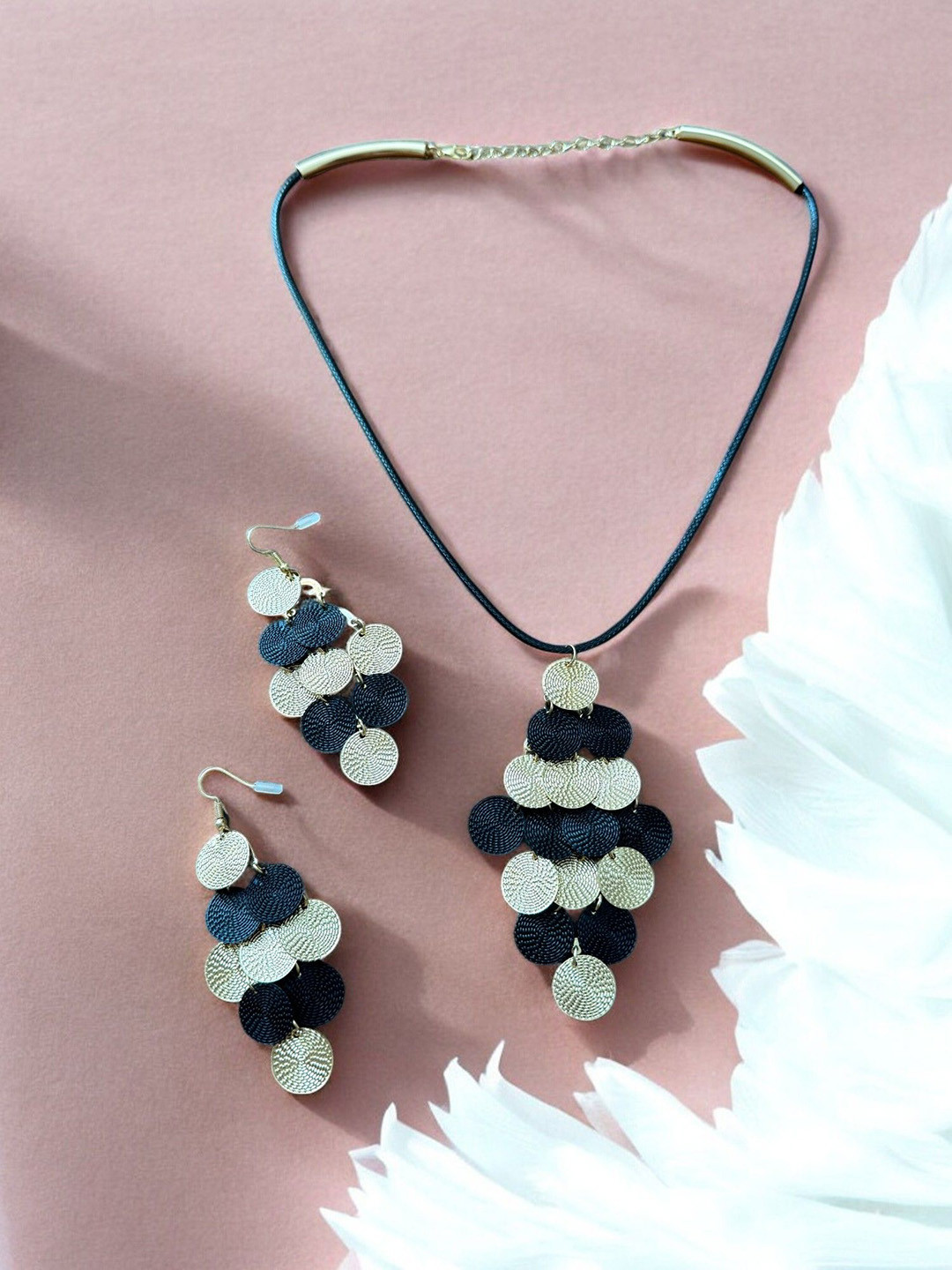 Rebekah Geometric Cord String Necklace Set