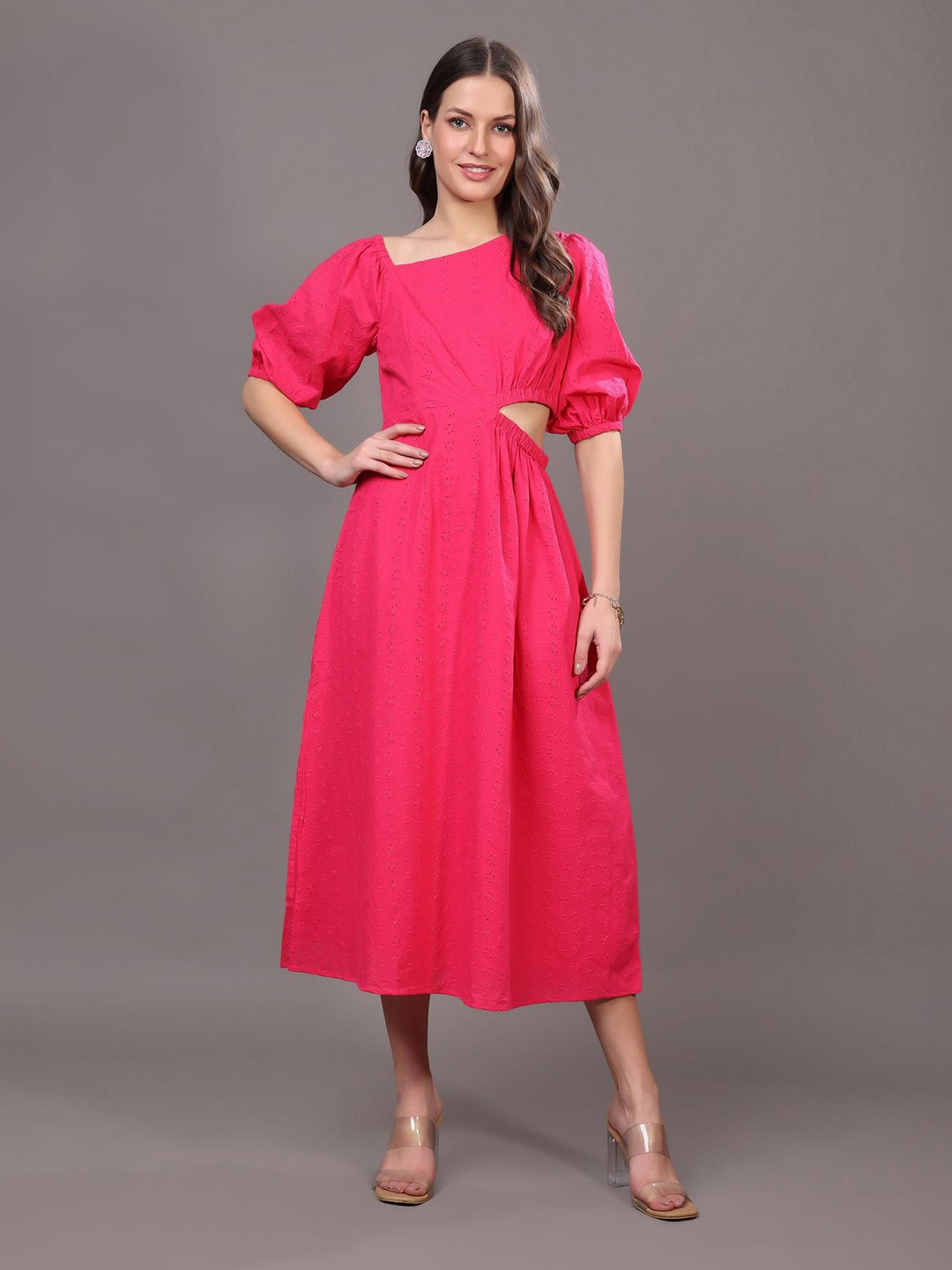 MODA-Q Women 1 Solid A-Line Midi Dress