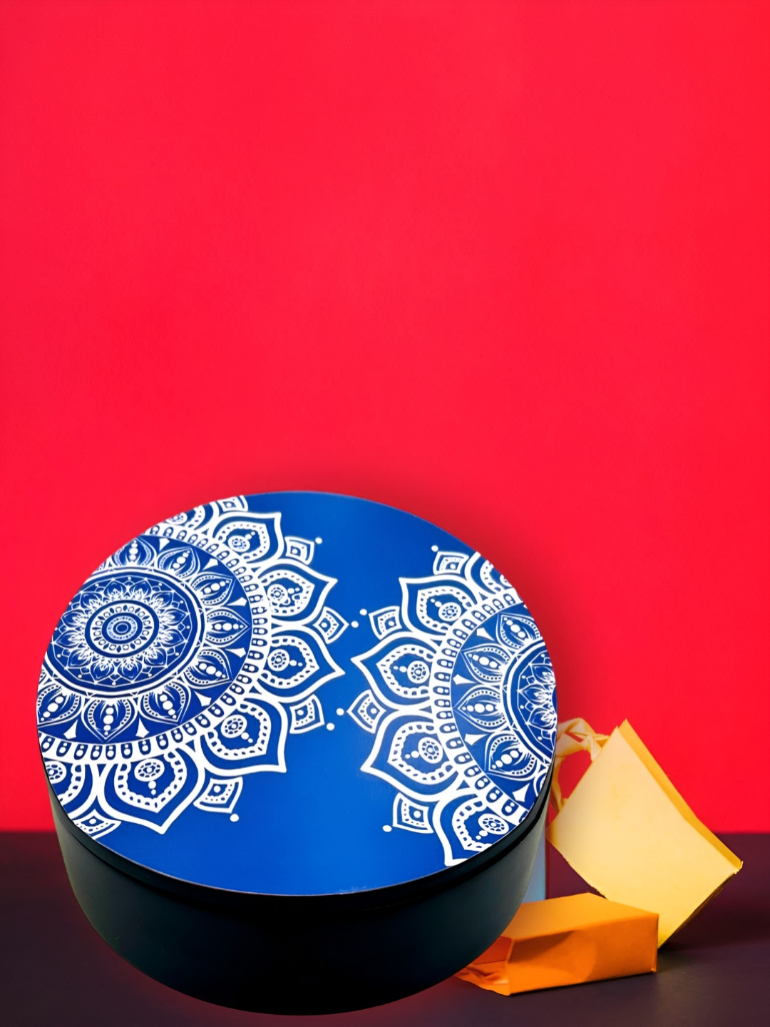 Angira handicrafts Black & Blue Printed Wooden Jewellery Organiser