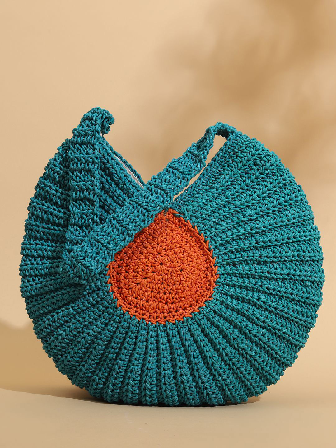 ITIHASIKALA OB Cocoon Crochet Cotton Swagger Shoulder Bag