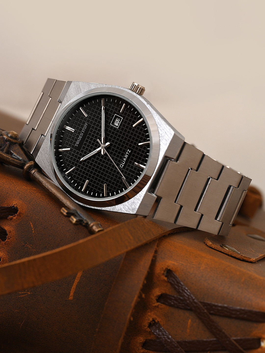 SWADESI STUFF Men Dial & Straps Analogue Watch SDS 151 BLACK 9907