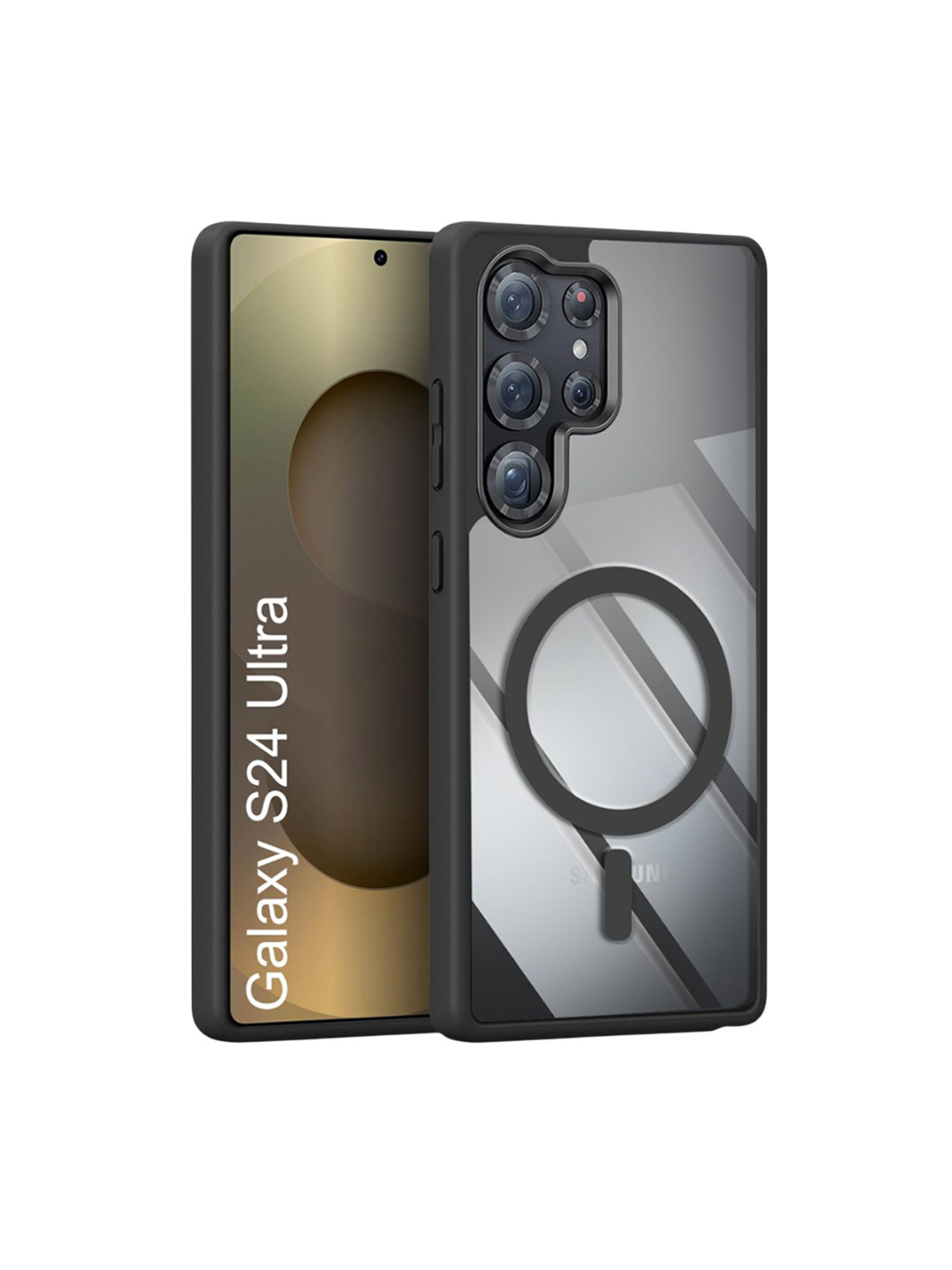 Luxury Kase Mag-Safe Compatible Transparent Back Case with Shockproof Bumper