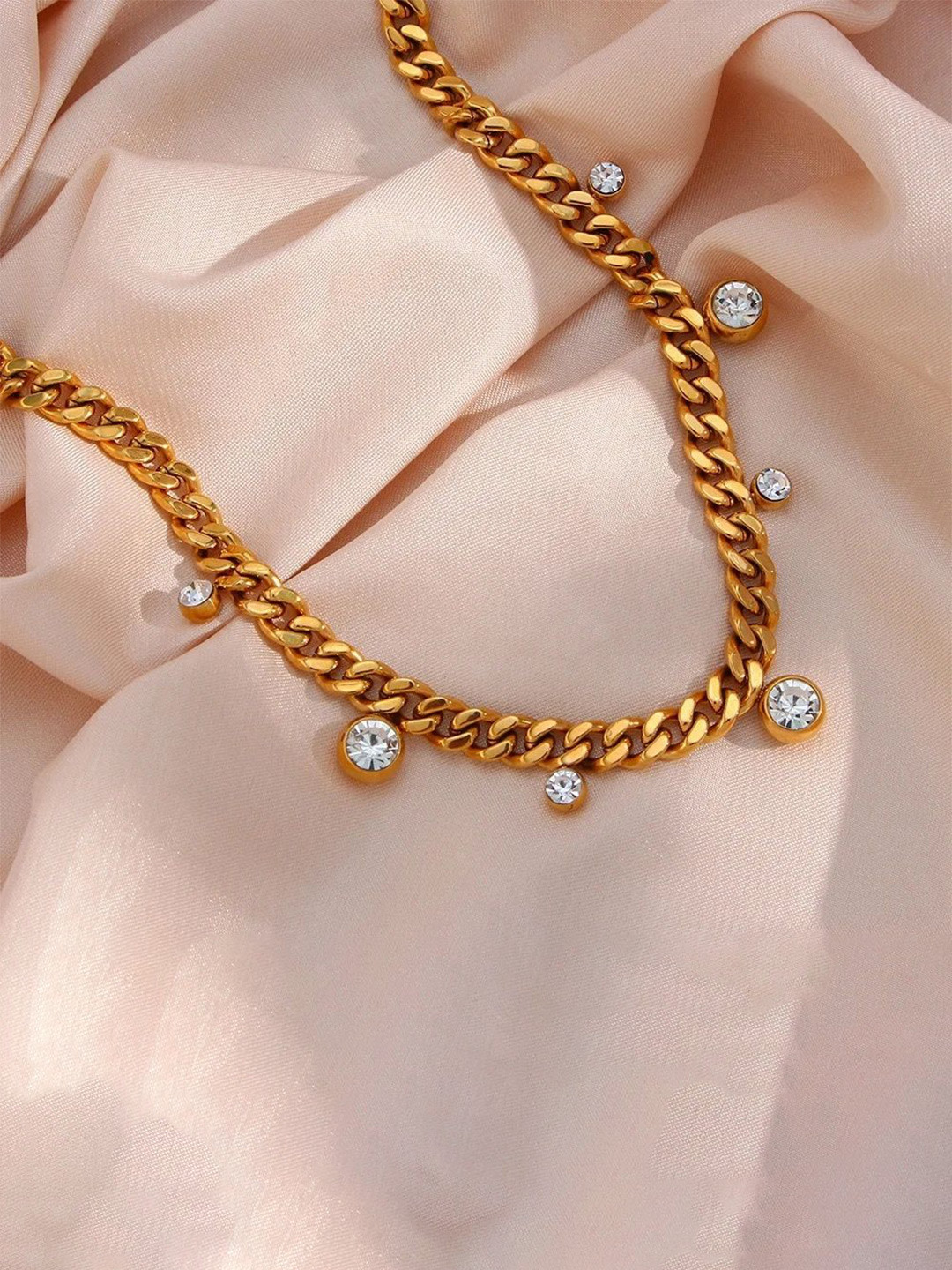 Amossh 18k Gold Plated Waterproof Celestial Necklace