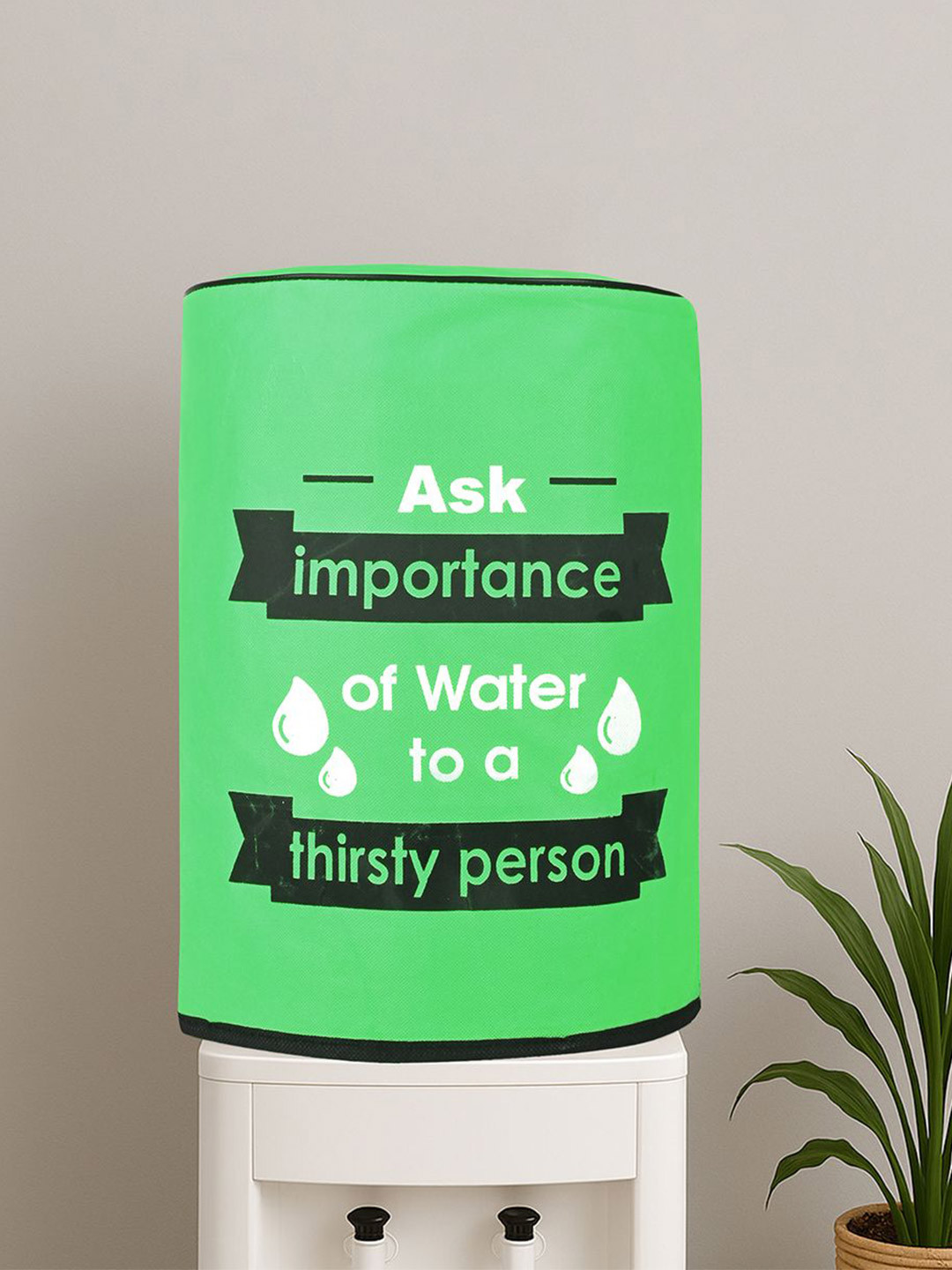 Kuber Industries Green & Black Printed Water Camper Cover With Water Level Indicator