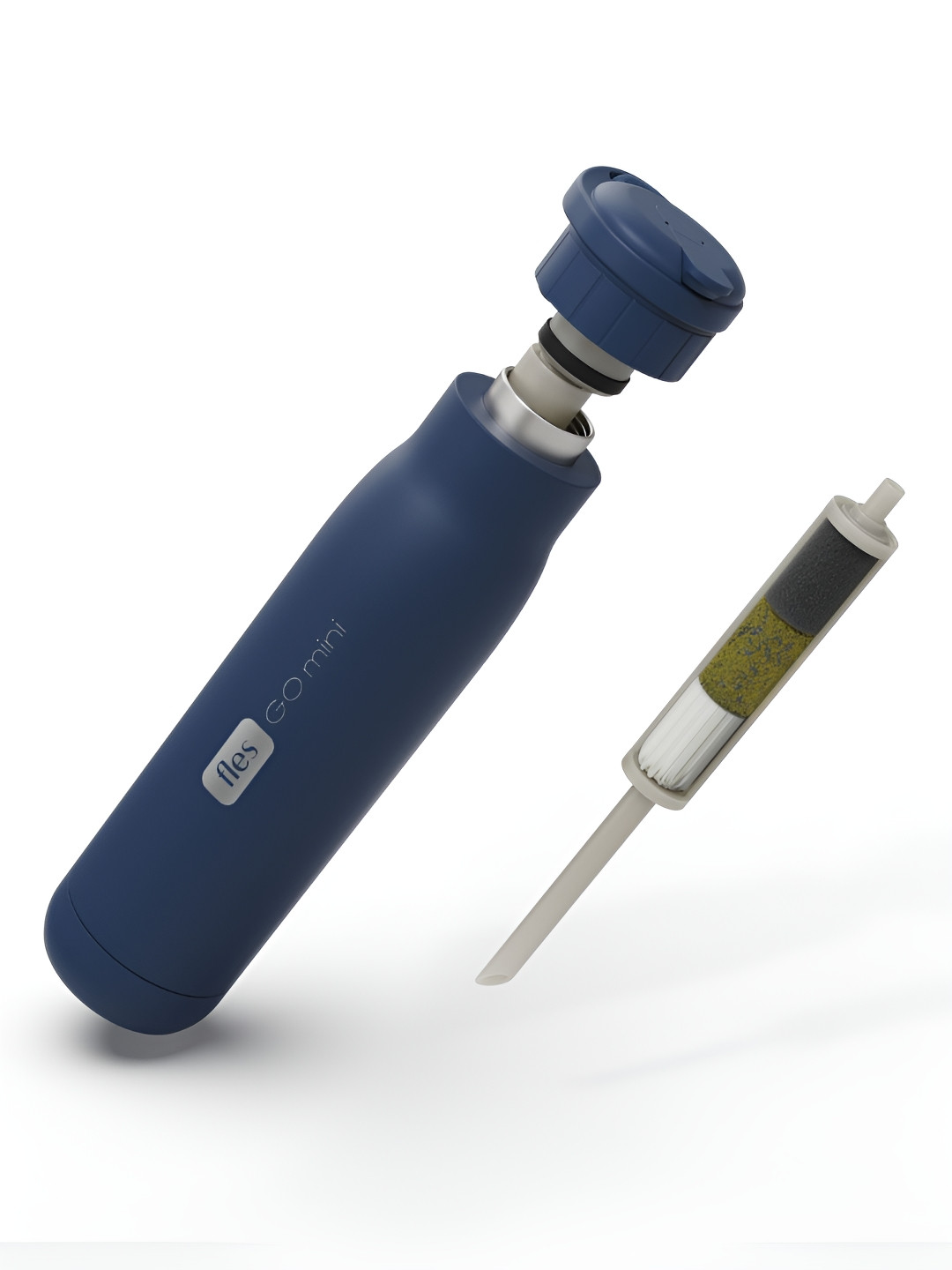 fles Ecoop Blue Stainless Steel Spill Proof Water Bottle - 1L