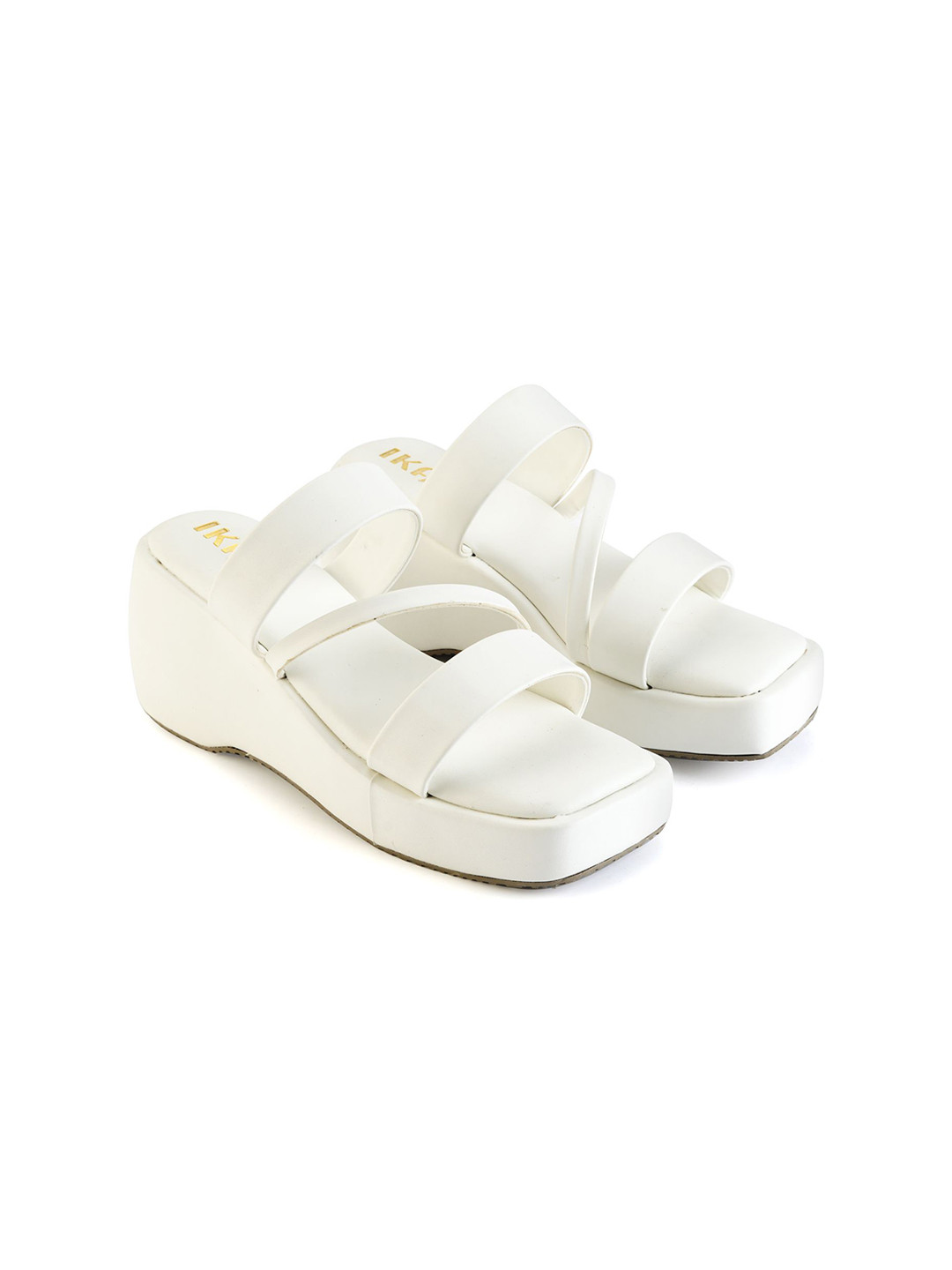 IKAGI Western - Embellished Open Back Open Toe Platform Sandals Heels