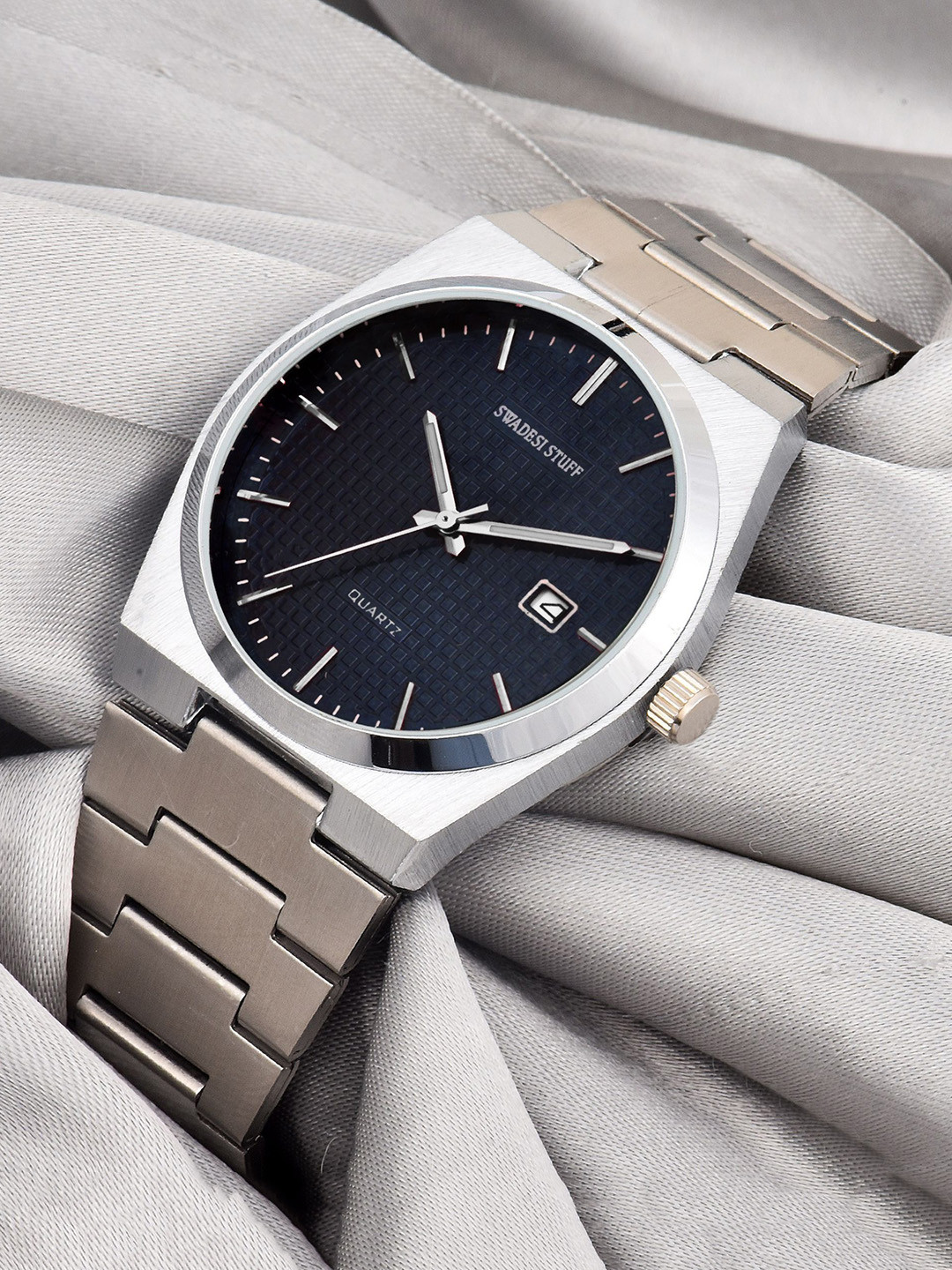 SWADESI STUFF Men Textured Dial Analogue Watch SDS 151 BLUE 9907