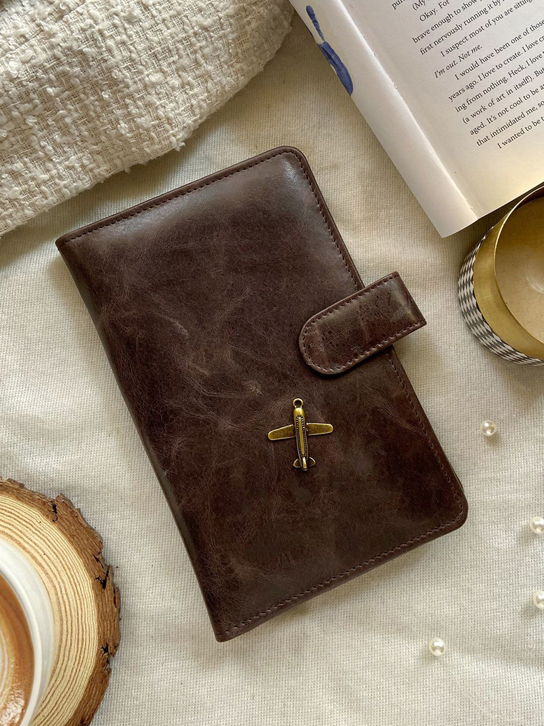 TPC Gifts Men Leather Passport Holder with SIM Card Holder Wallet