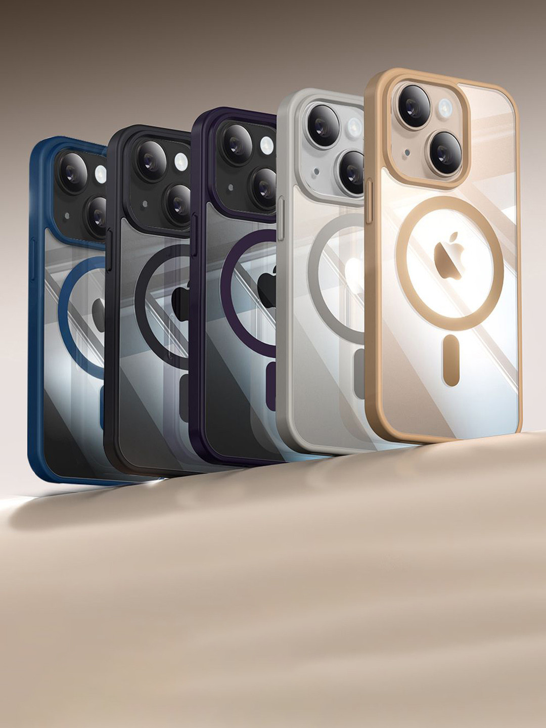 Luxury Kase Solid Mag-Safe iPhone 14 Plus Back Case Mobile Accessories