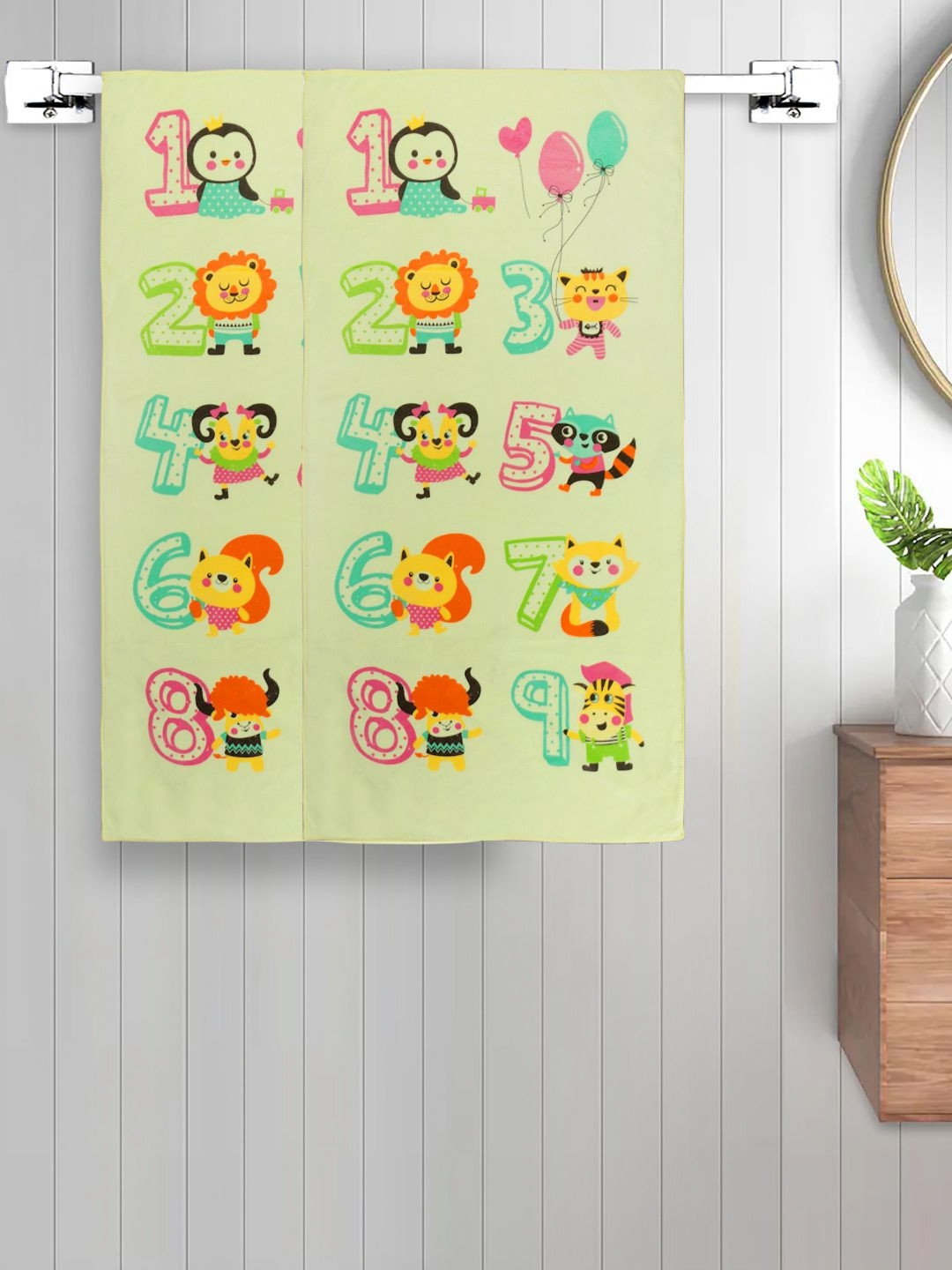 Myntra Elegant Homes Yellow & Orange 2 Printed Cotton 420 GSM Bath Towel