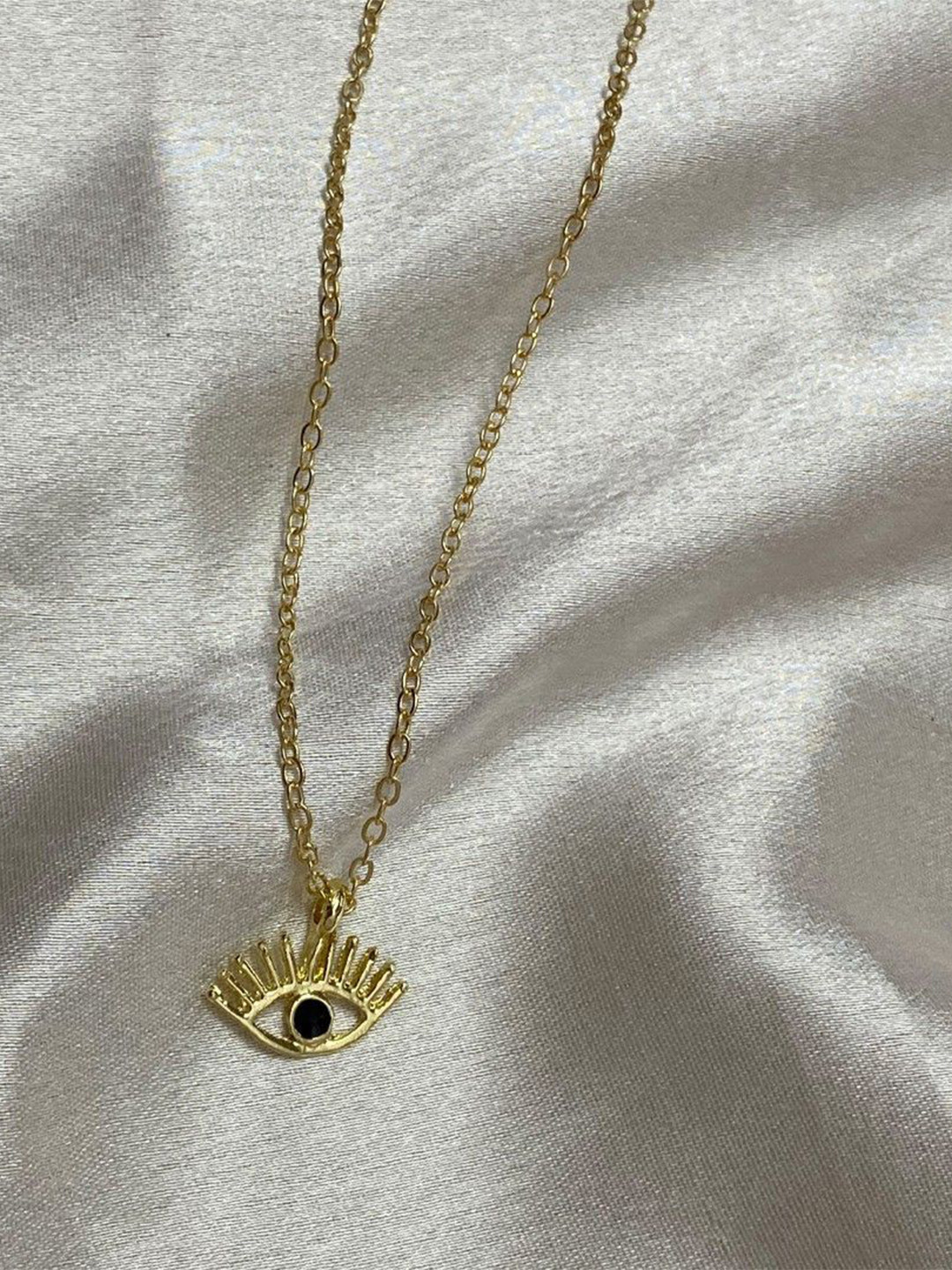 DressBerry Gold-Plated Contemporary Evil Eye Pendants with Chains