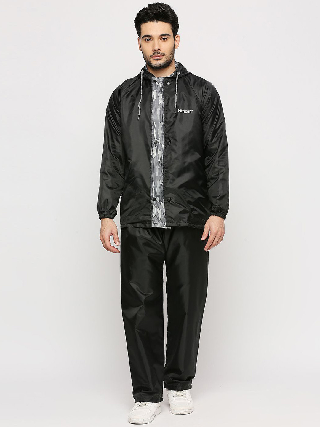 Citizen Printed Attached Hood Reversible Rain Suit