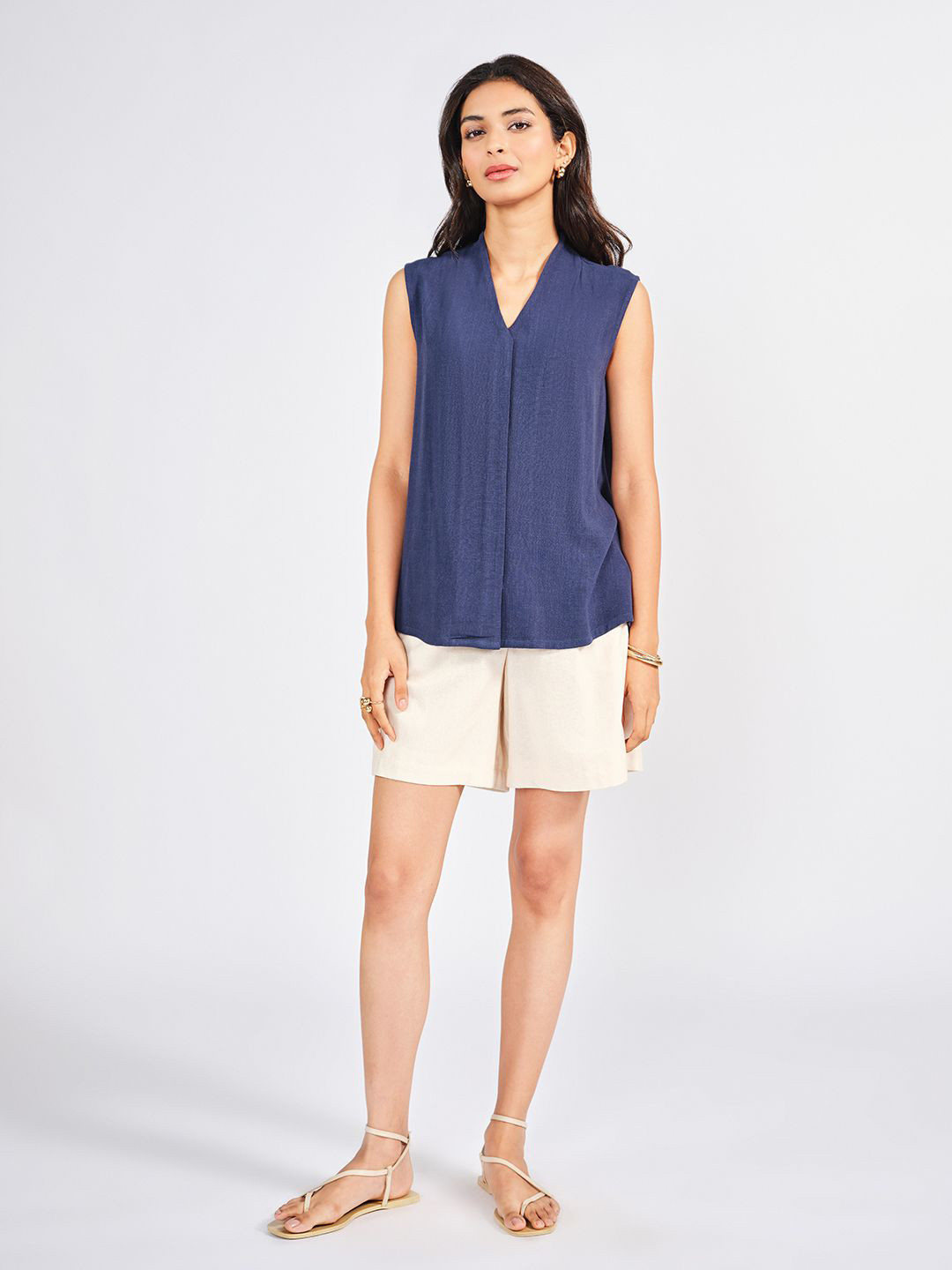 AND V-Neck Sleeveless Top