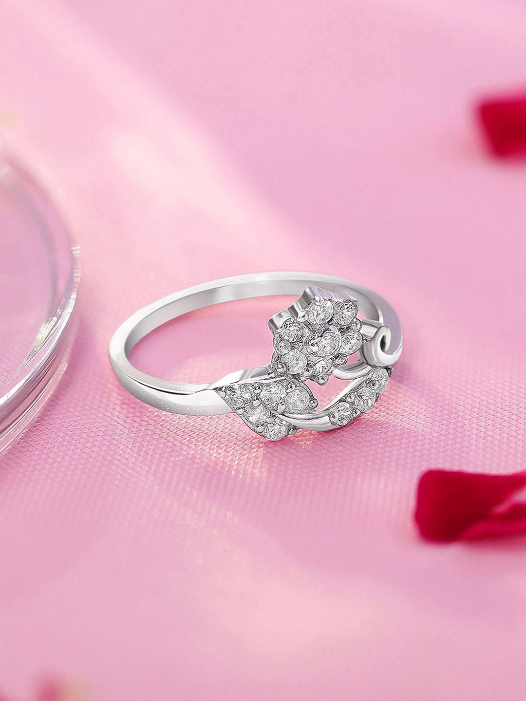 Tweov Jewels 925 Sterling Silver Floral Leaf Ring