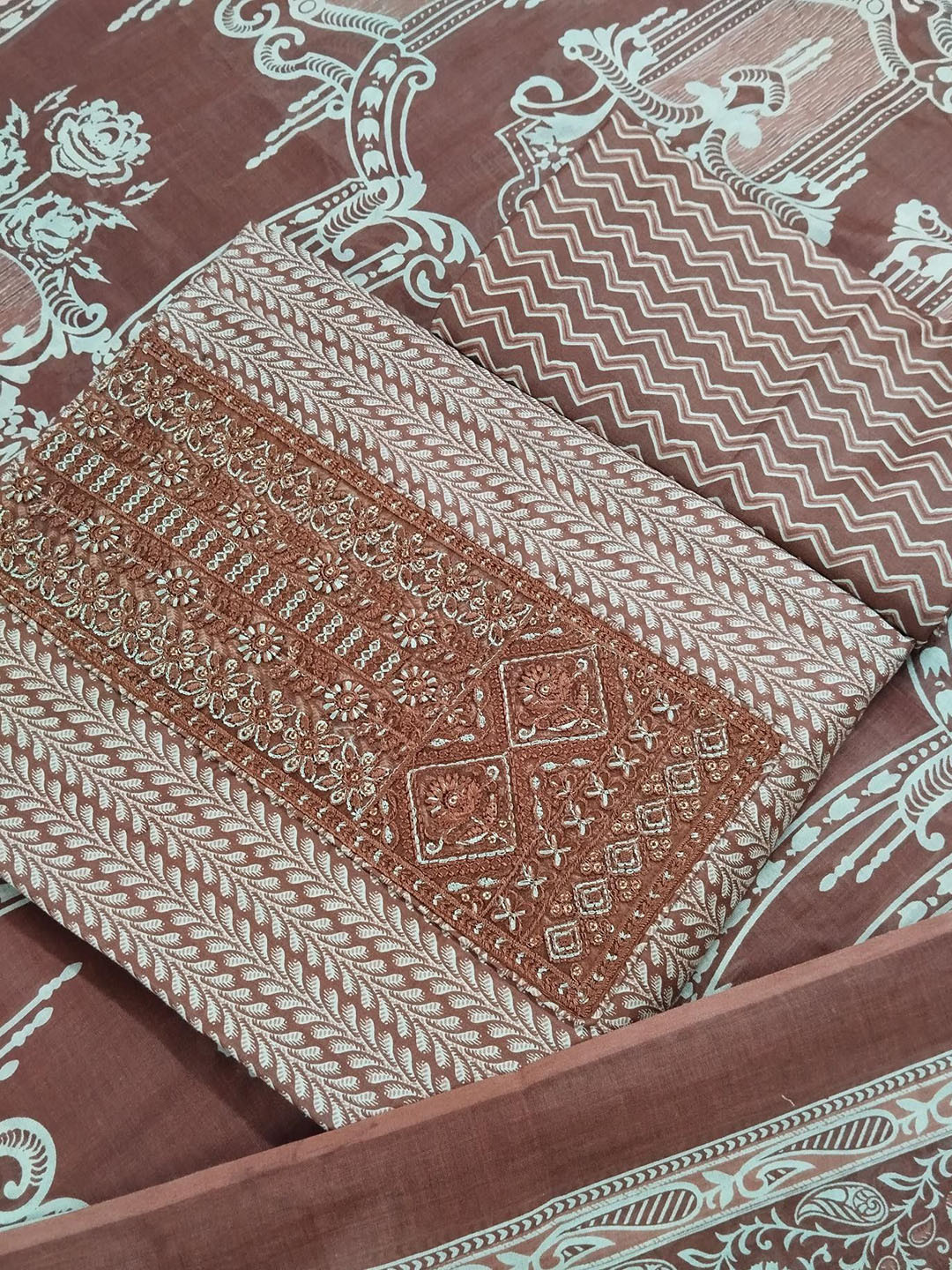 Sublime W Printed Pure Cotton Unstitched Dress Material