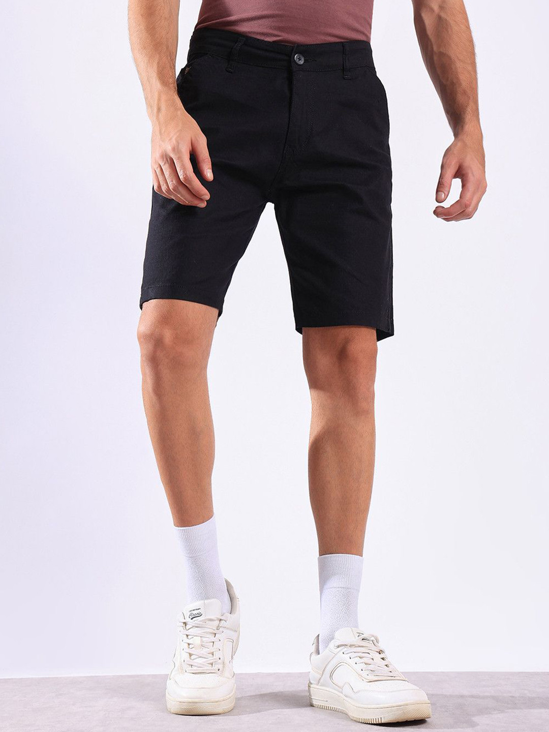 Hence Men Regular Fit Linen Chino Shorts