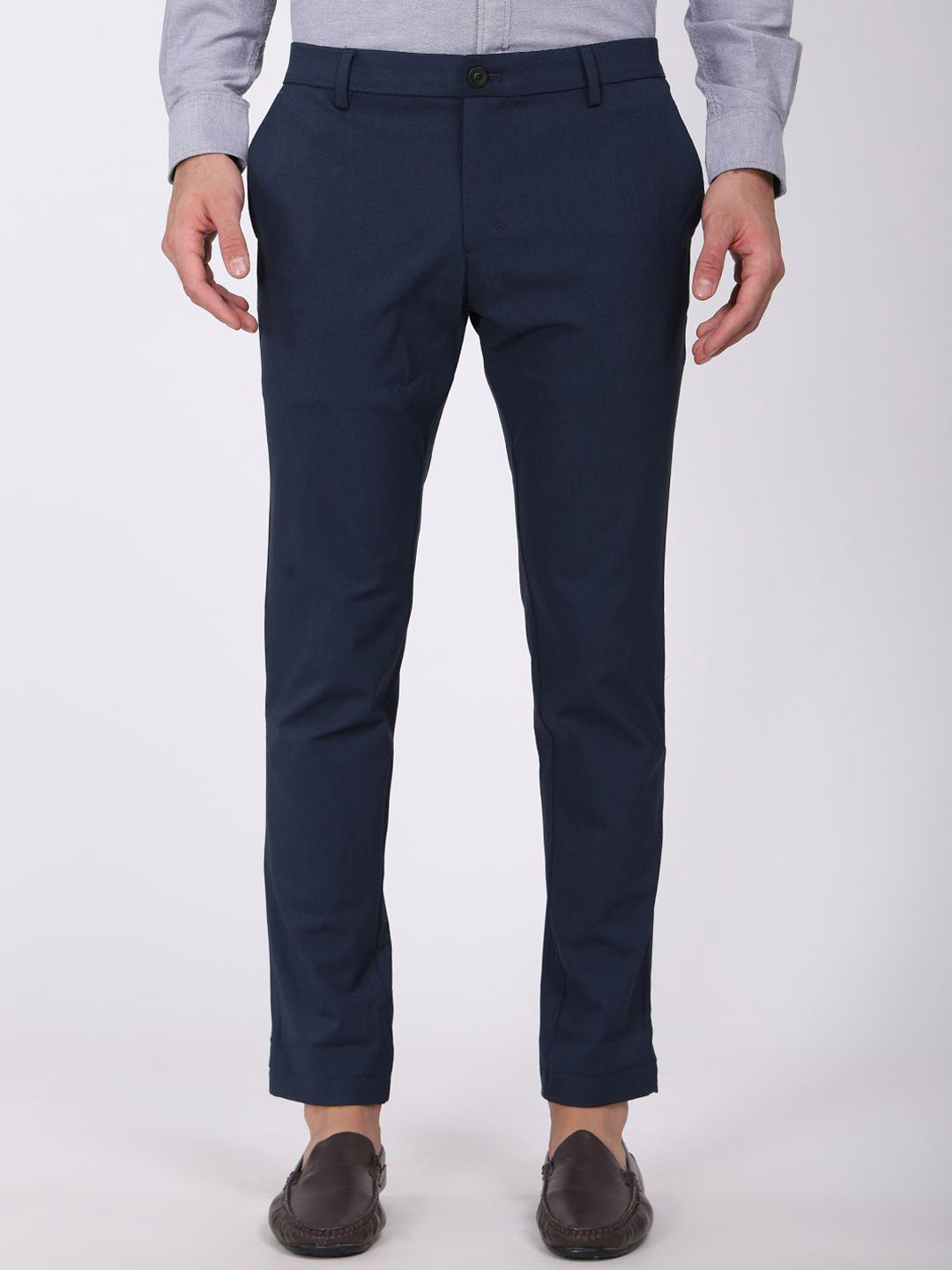 Indian Terrain Men Urban - C Tapered Fit Plain Formal Trousers