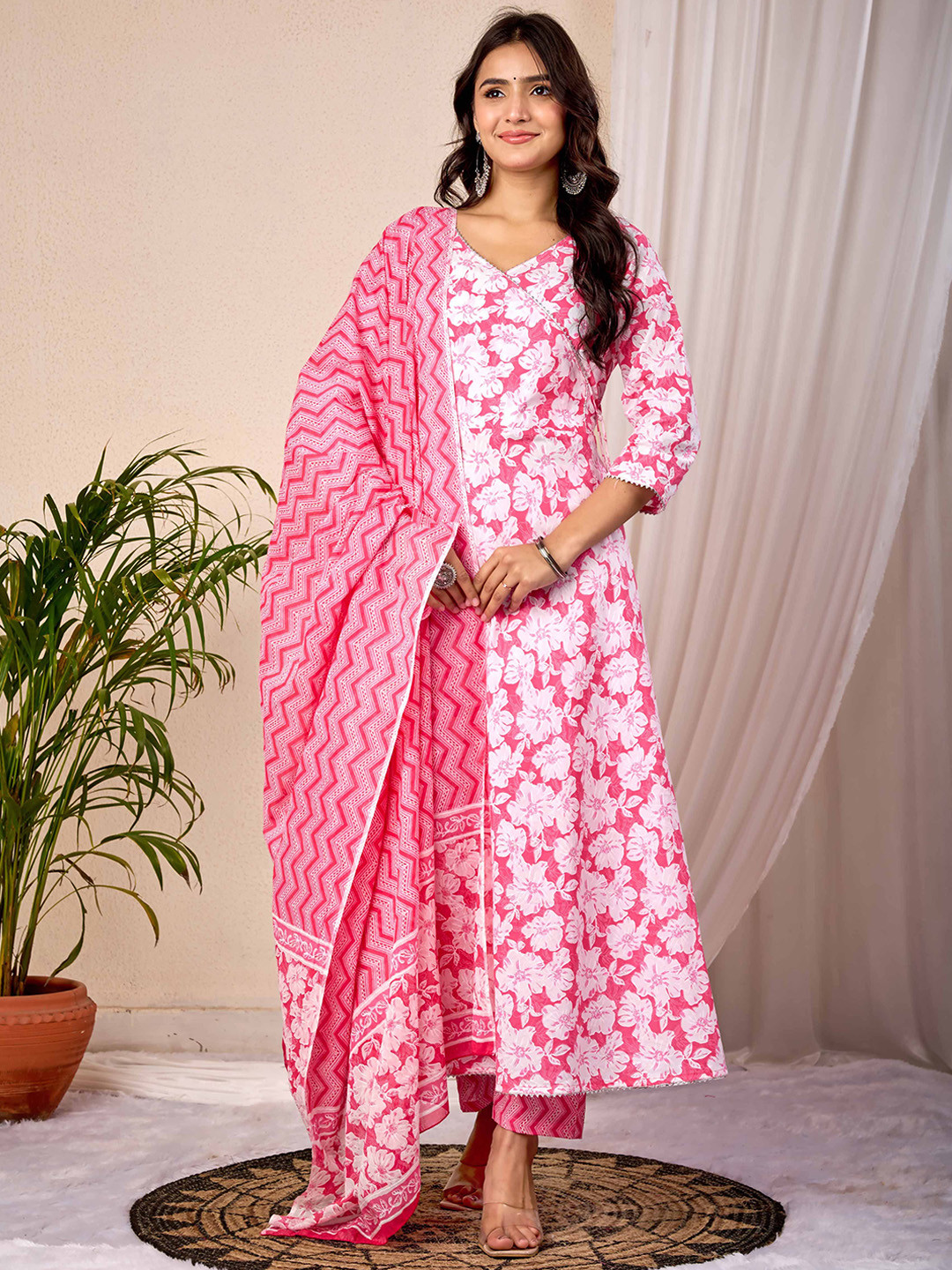 NAMA'S Women Ethnic Motifs Printed Regular Pure Cotton Kurta Sets