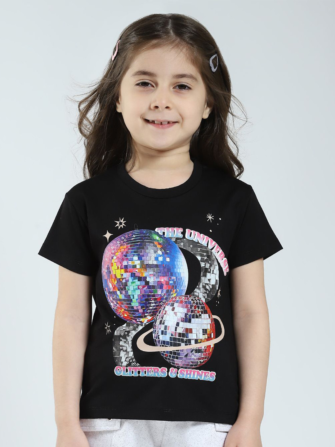 Monte Carlo Girls Printed Rounmd Neck T-shirts
